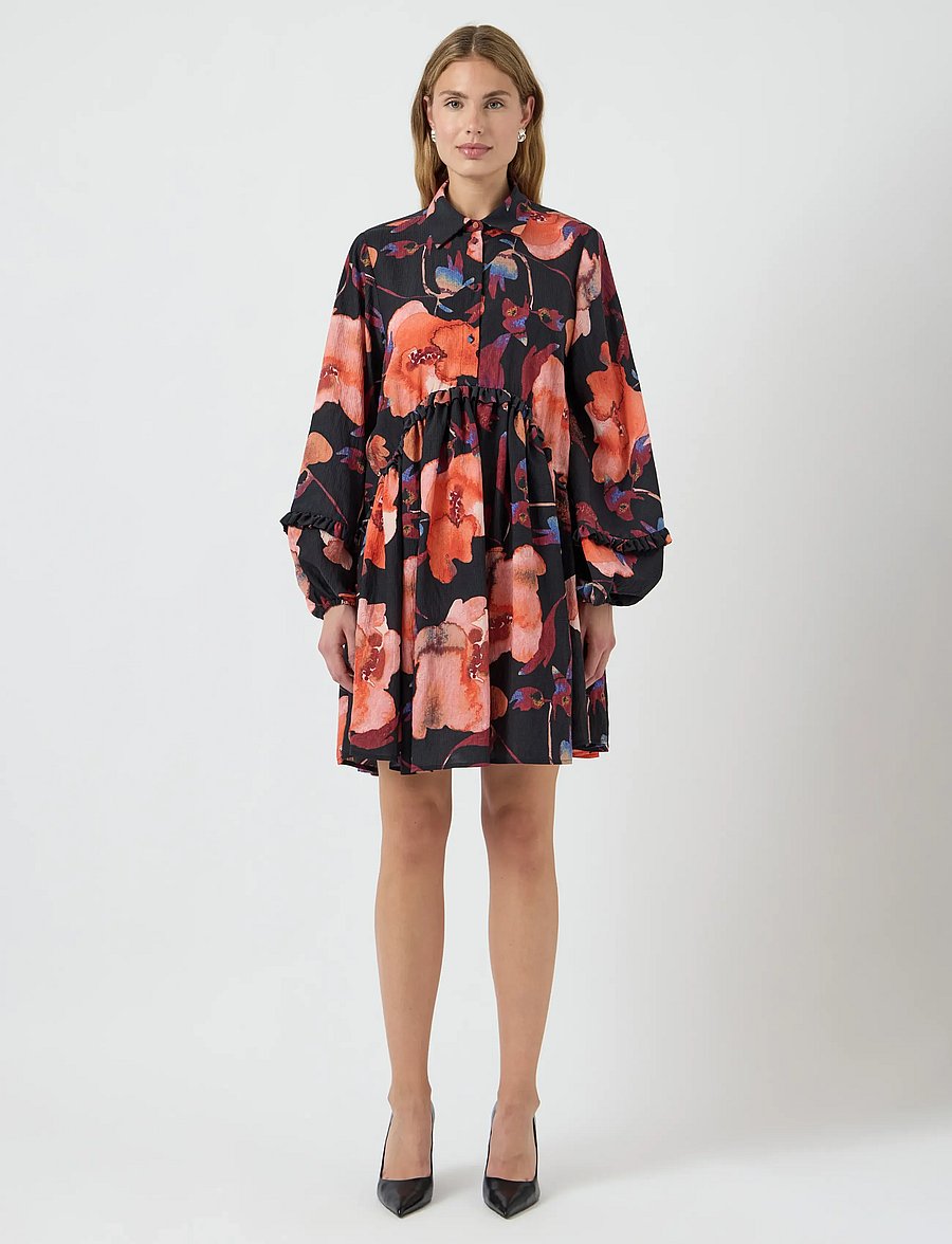 YAS - YASPILANA LS DRESS S. - robes chemises - black - 0