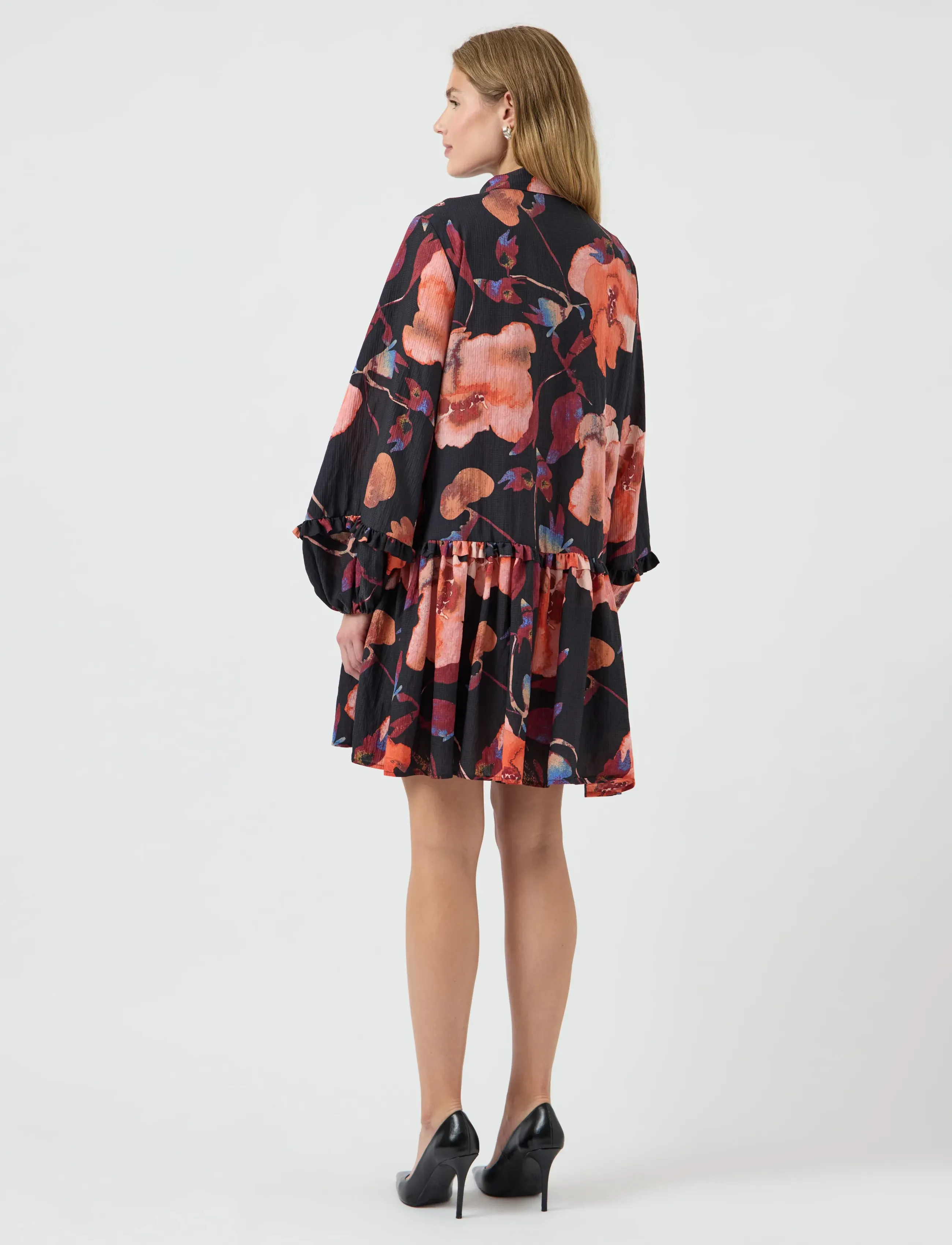 YAS - YASPILANA LS DRESS S. - hemdkleider - black - 3
