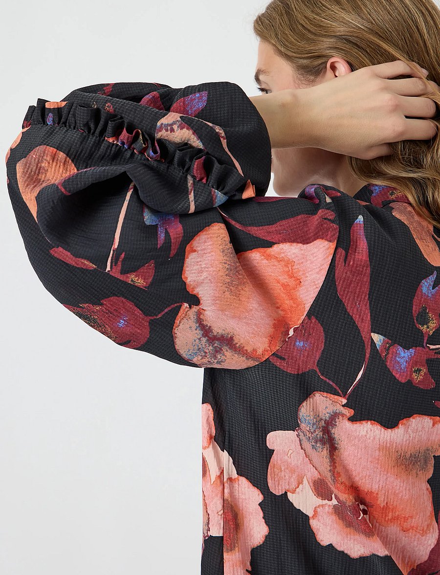 YAS - YASPILANA LS DRESS S. - robes chemises - black - 5