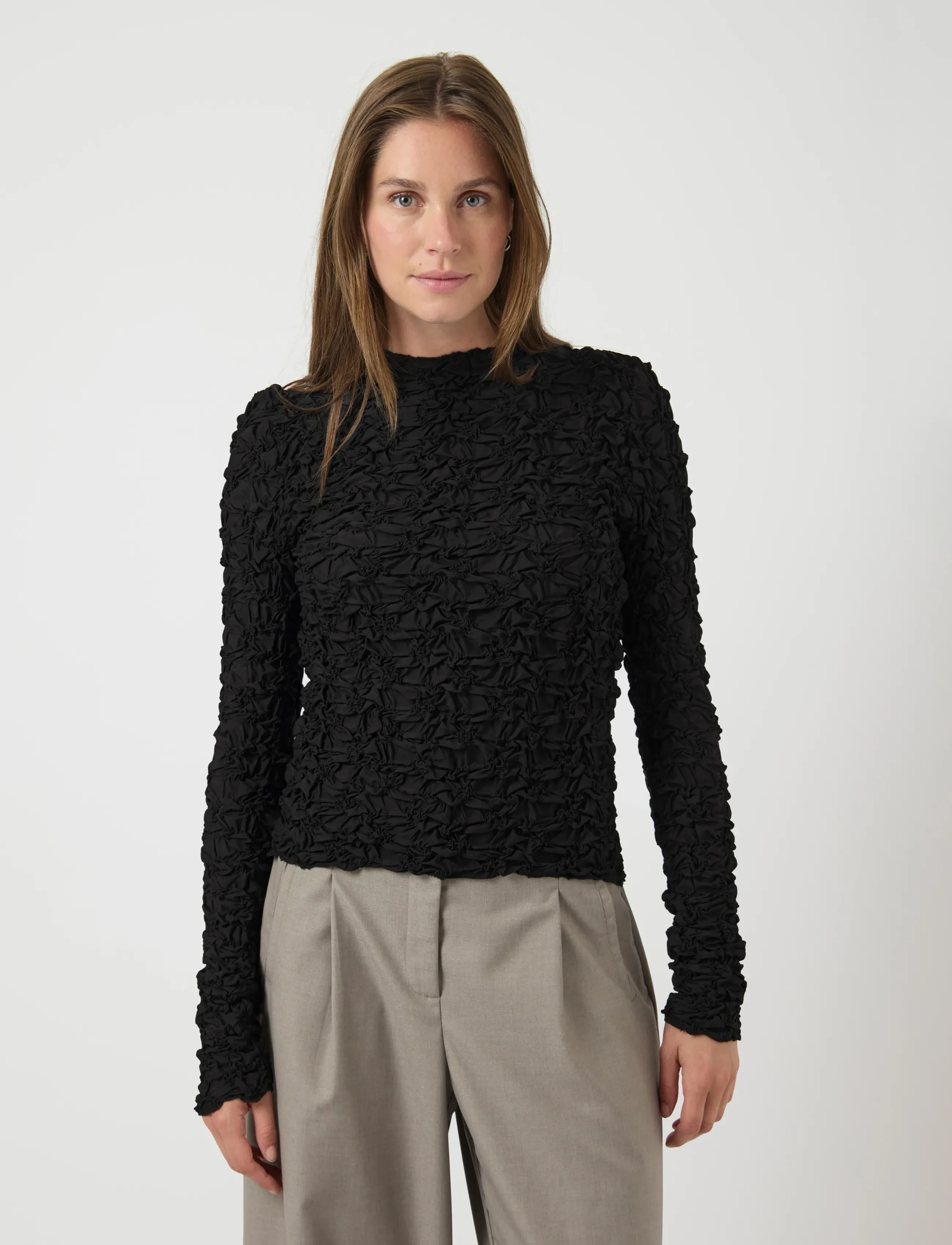 YAS - YASMERA LS TOP NOOS - langärmlige blusen - black - 0