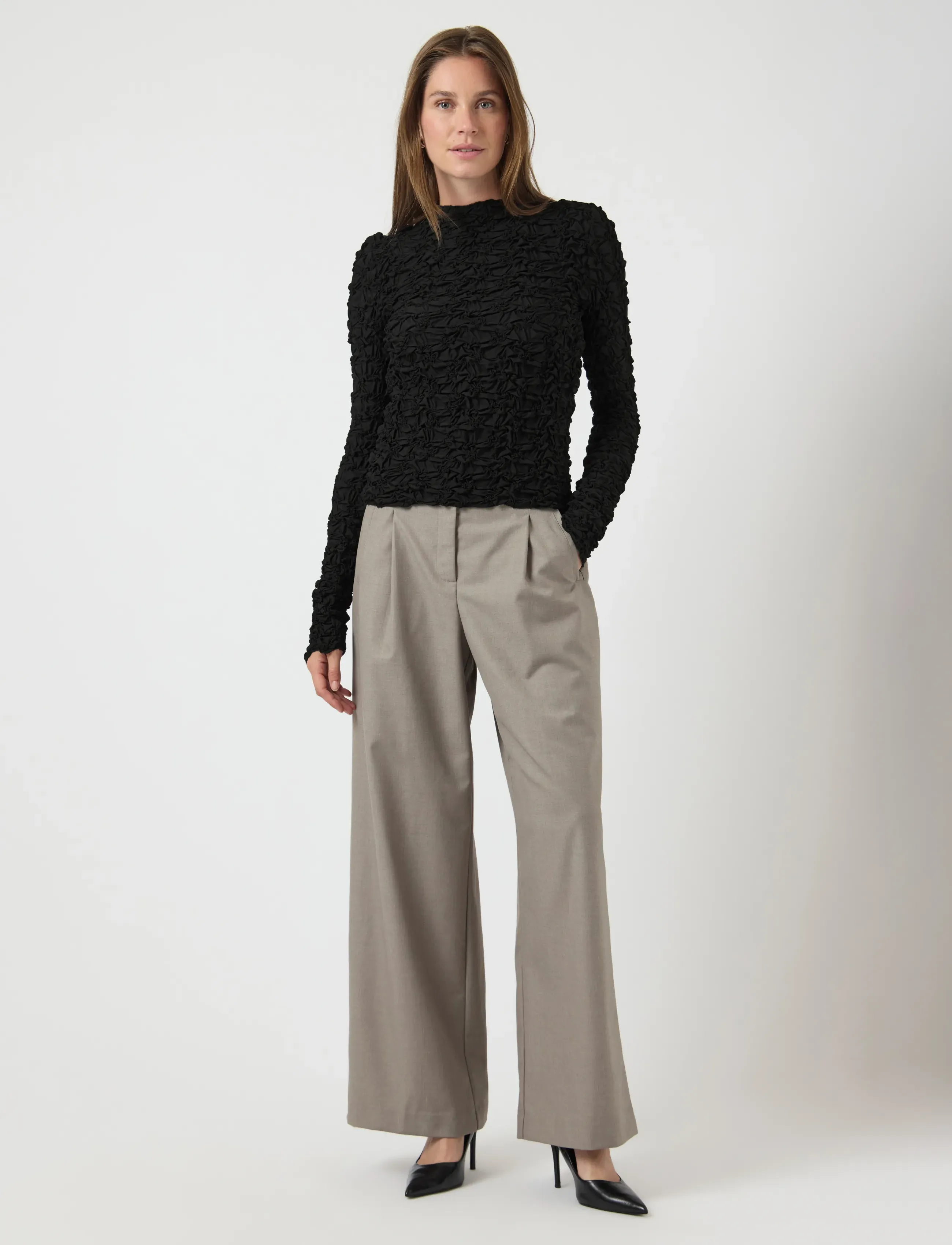 YAS - YASMERA LS TOP NOOS - langärmlige blusen - black - 4