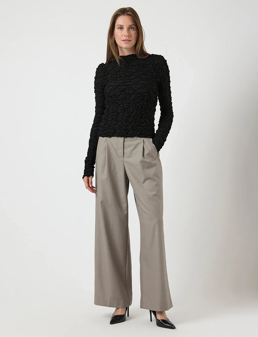 YAS - YASMERA LS TOP NOOS - langärmelige blusen - black - 4