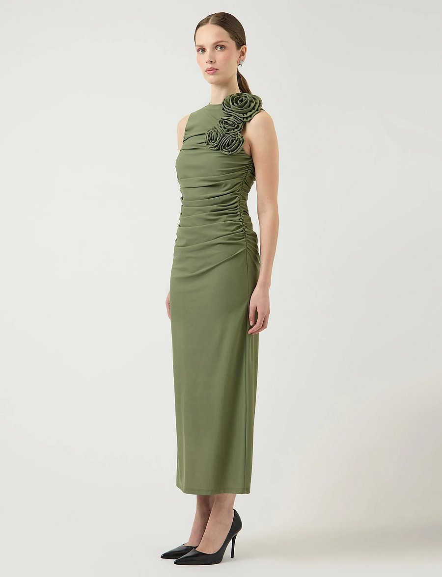 YAS - YASDONA SL LONG DRESS - SHOW - abendkleider - oil green - 4