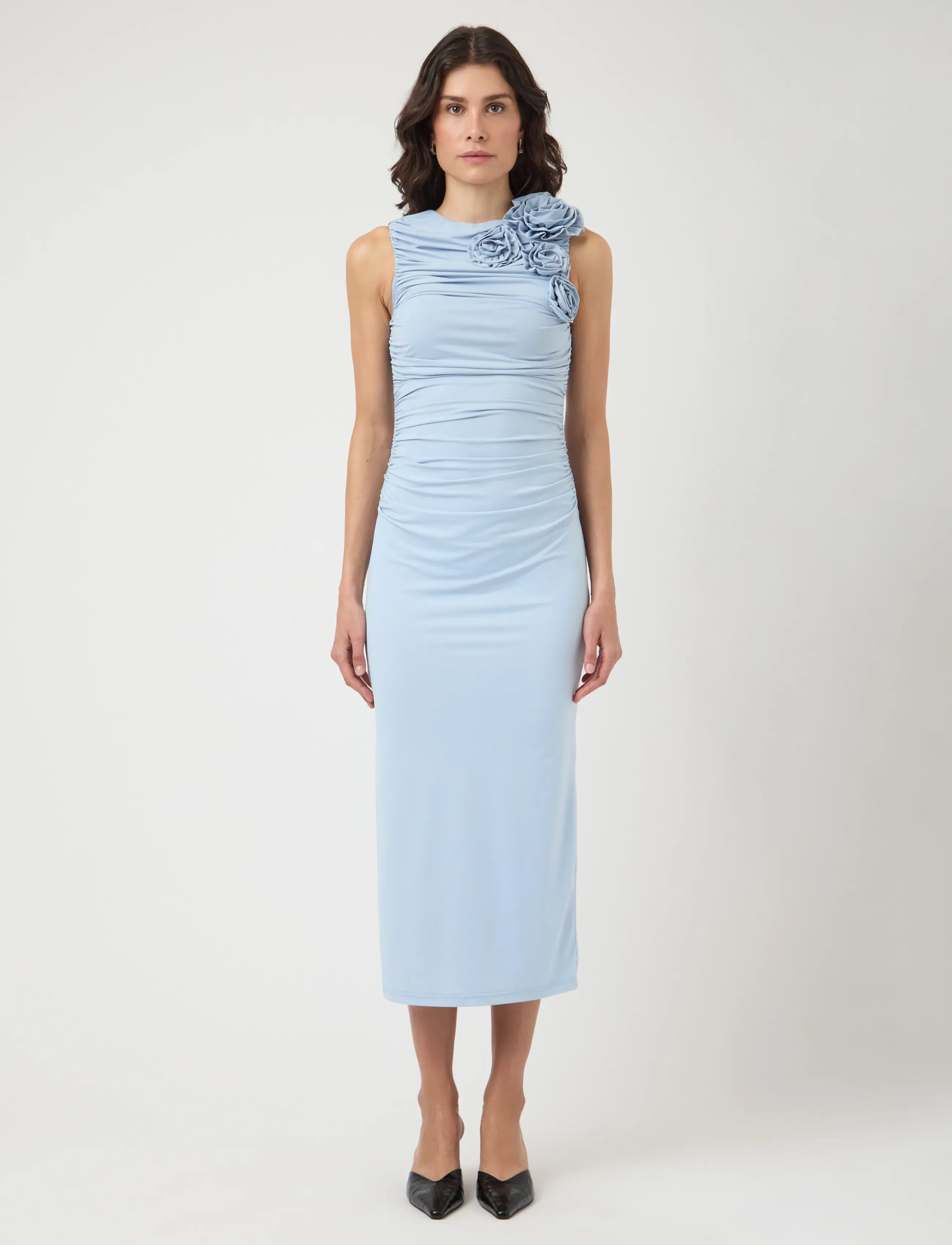 YAS dona Sl Long Dress Show, M, Dresses, Blau - Maxi Dress, Frauen