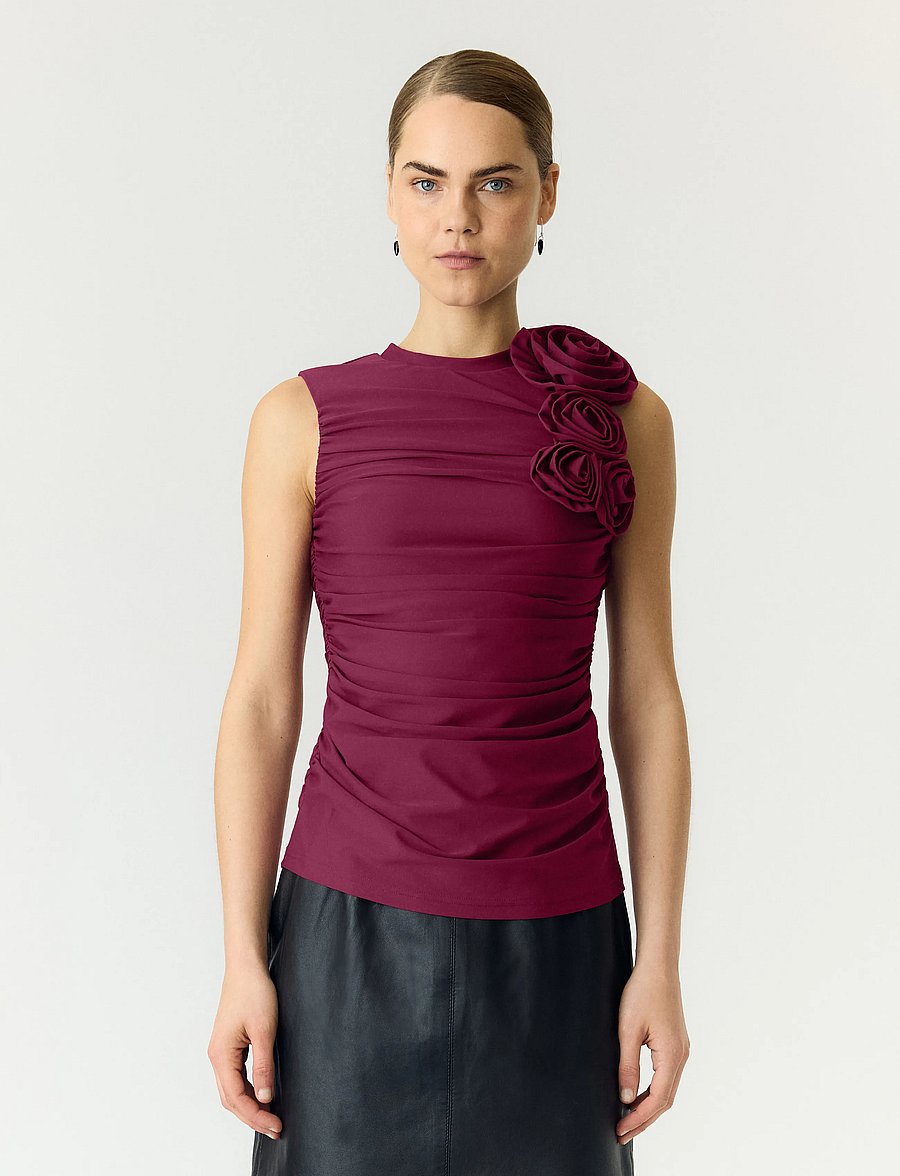 YAS - YASDONA SL TOP - SHOW - blouses zonder mouwen - rhododendron - 0
