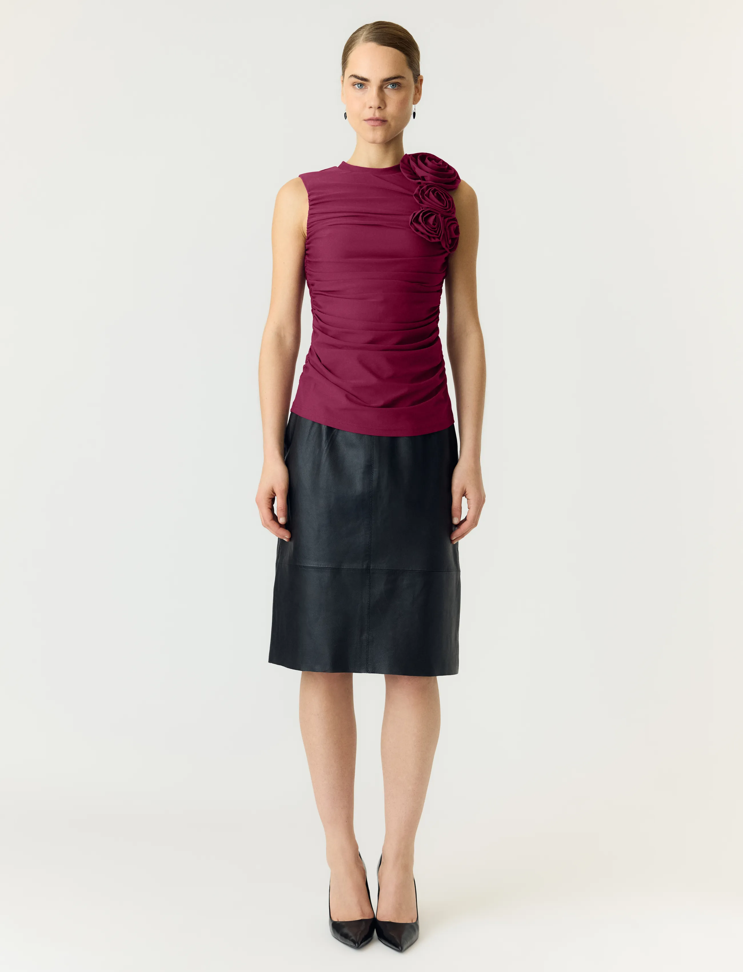 YAS - YASDONA SL TOP - SHOW - blouses zonder mouwen - rhododendron - 4