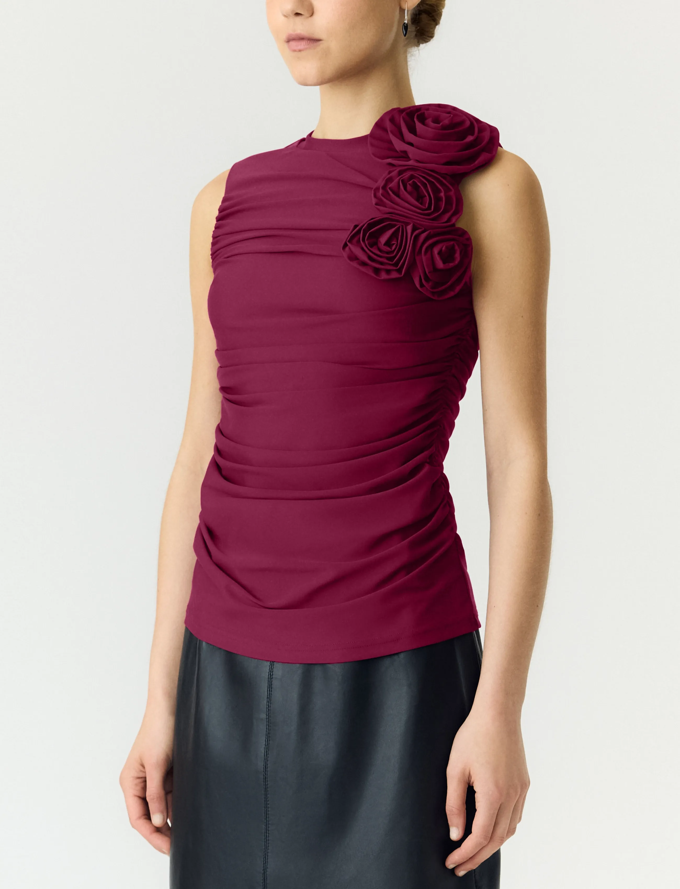 YAS - YASDONA SL TOP - SHOW - blouses zonder mouwen - rhododendron - 5