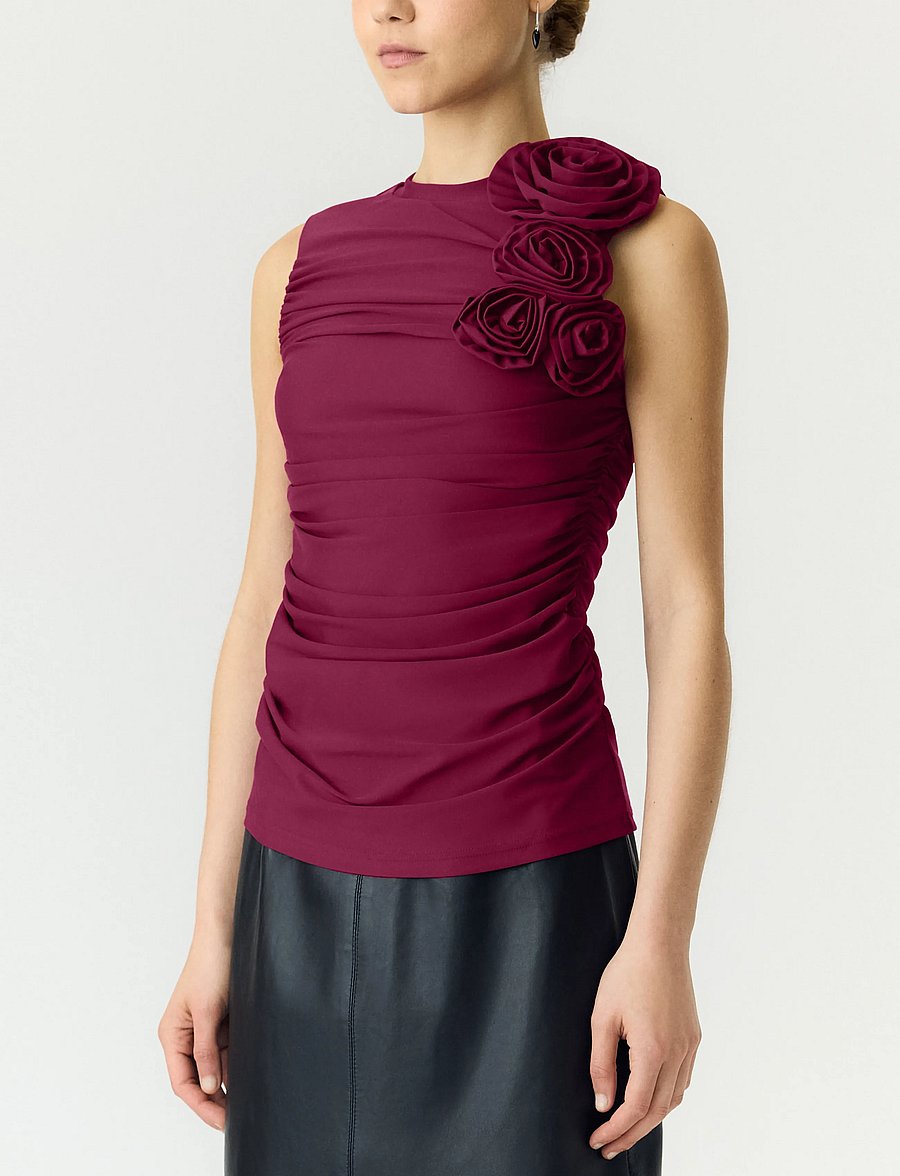 YAS - YASDONA SL TOP - SHOW - blouses zonder mouwen - rhododendron - 5