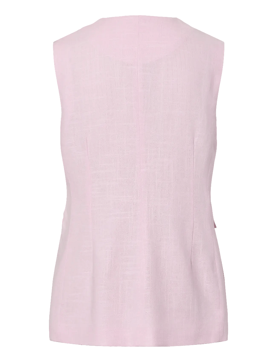 YAS - YASAGANA LINEN BLEND WAISTCOAT S. - frühlingsjacken - pink lady - 2