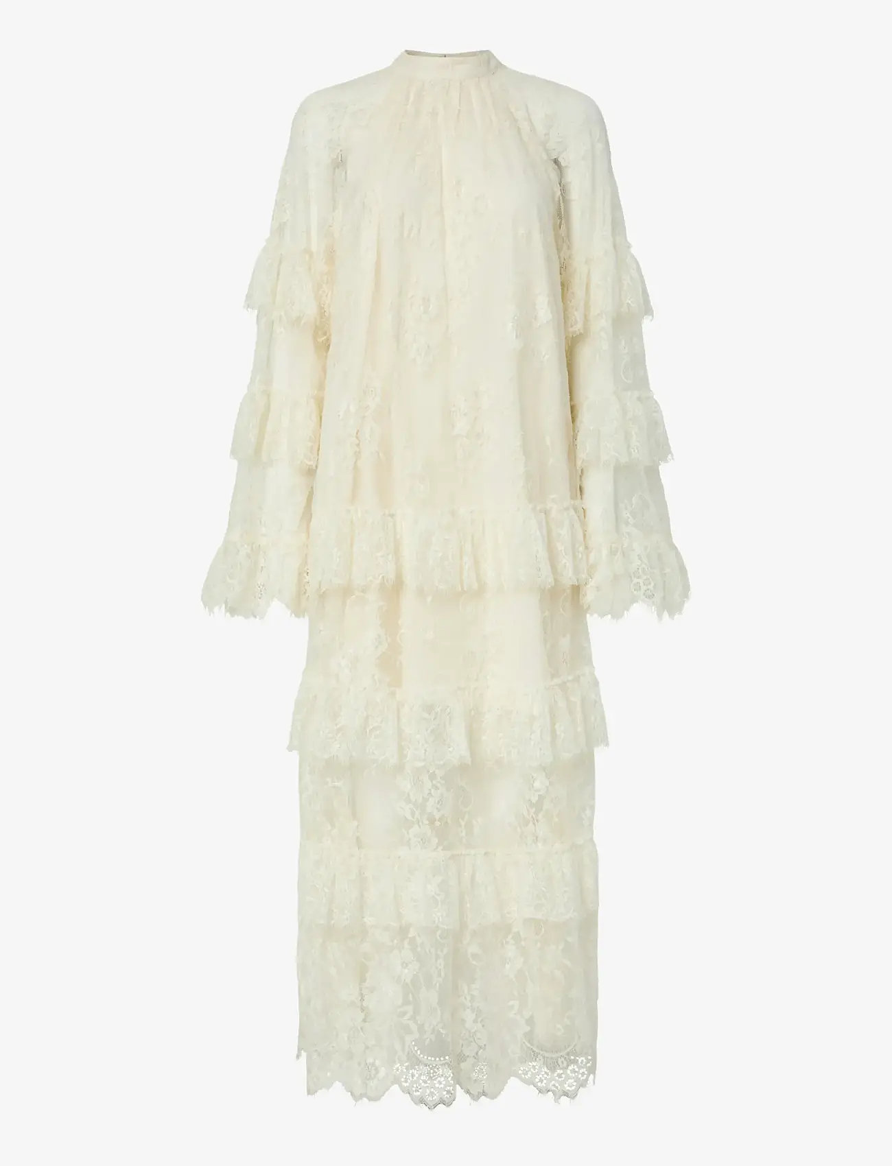 YAS - YASARIZONA LS LONG LACE DRESS - D2D - aftonklänningar - birch - 0