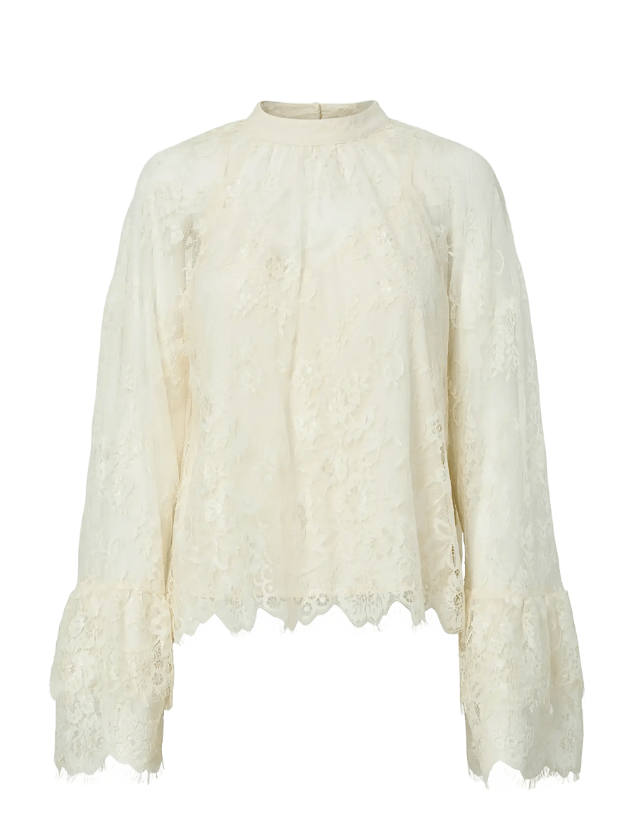 YAS - YASARIZONA LS LACE TOP - D2D - langärmlige blusen - birch - 0