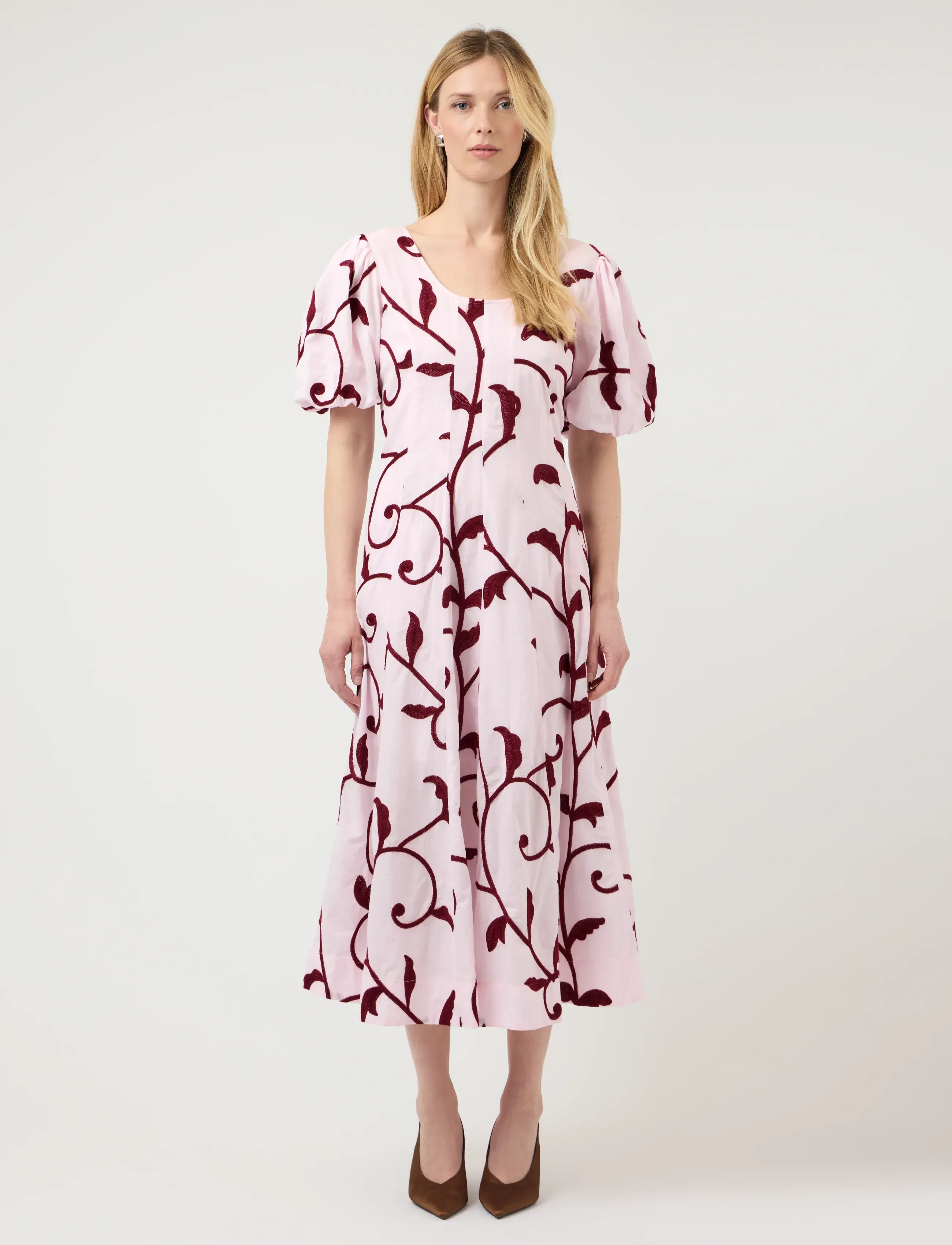 YAS YASROMY SS LONG DRESS S. - Vaatteet - BALLERINA / burgundy