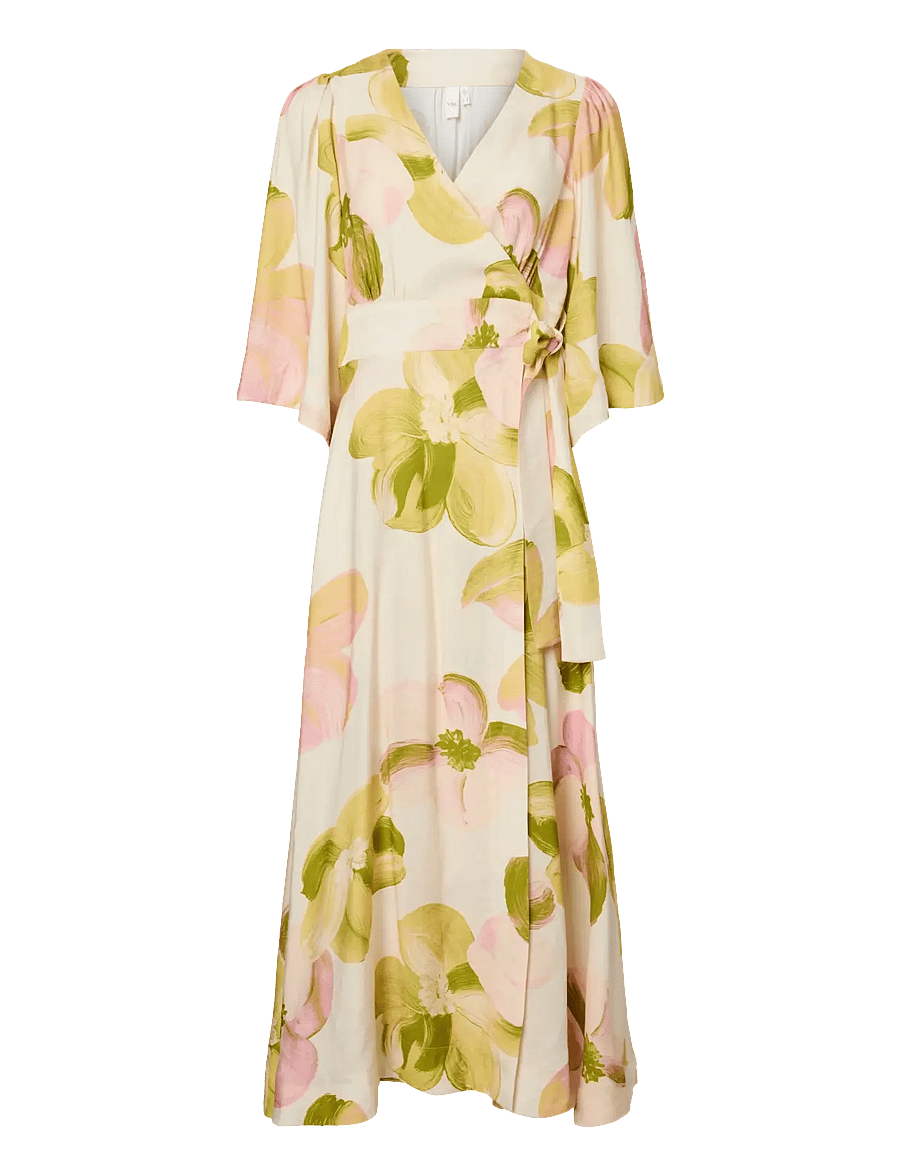 YAS - YASMARGA 3/4 WRAP LONG DRESS S. - SHOW - sommerkjoler - pristine - 1
