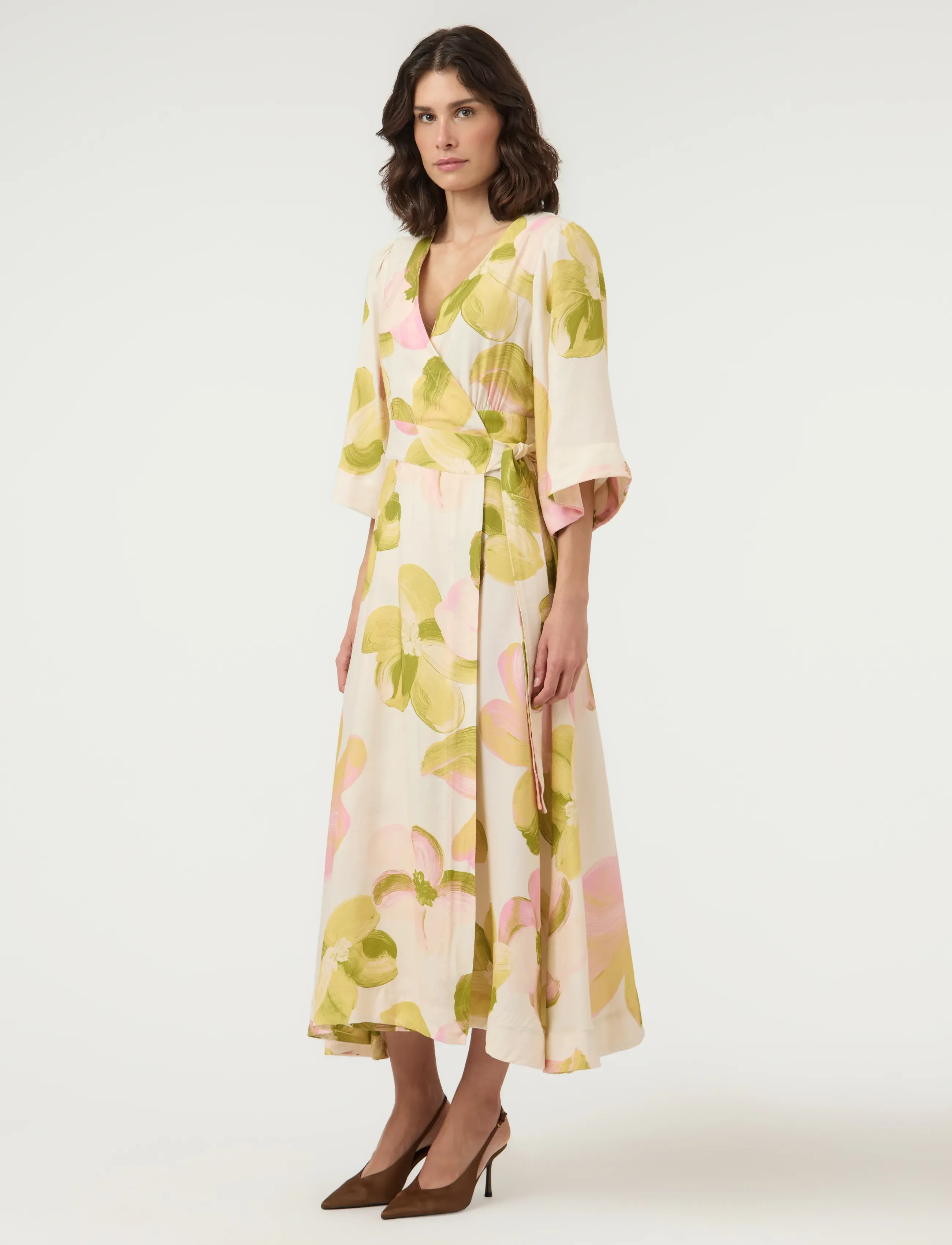 YAS - YASMARGA 3/4 WRAP LONG DRESS S. - SHOW - sommerkjoler - pristine - 4
