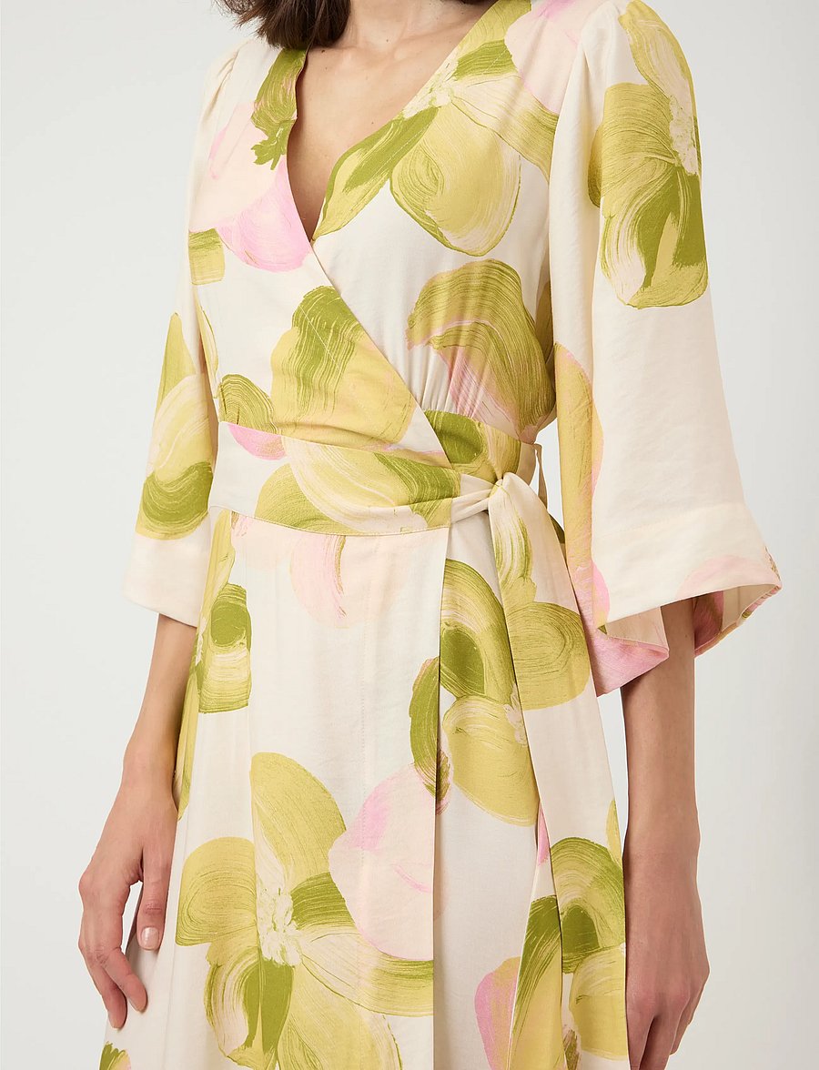 YAS - YASMARGA 3/4 WRAP LONG DRESS S. - SHOW - sommerkjoler - pristine - 5