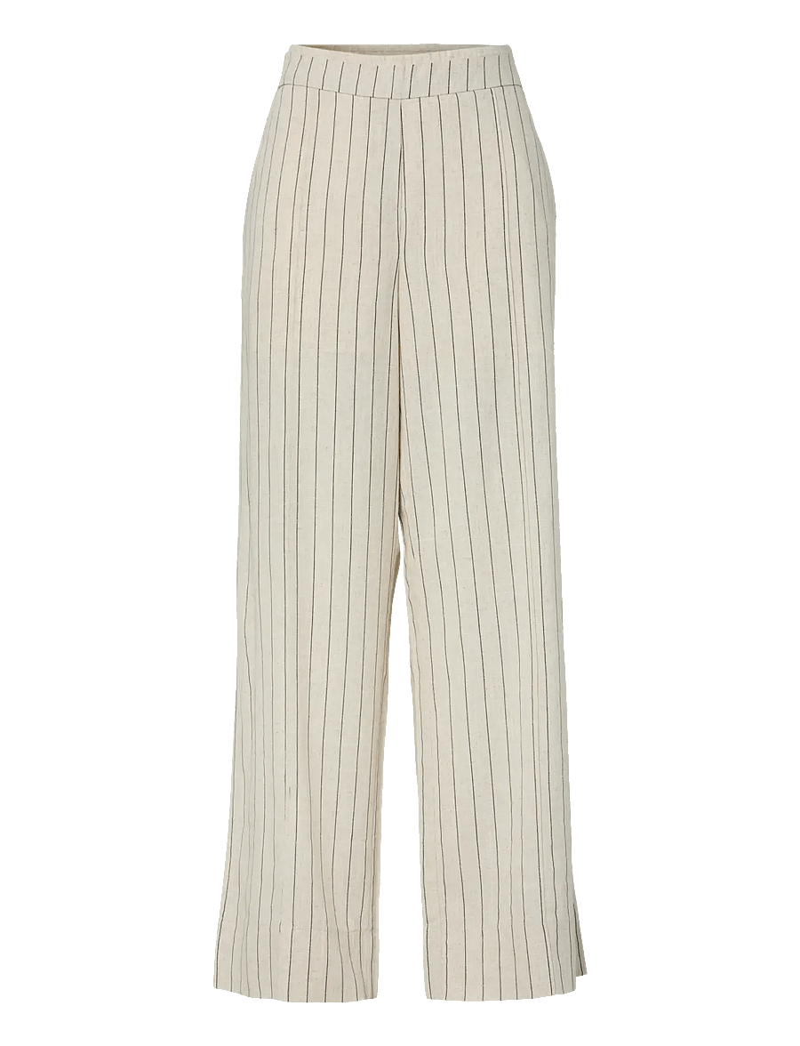 YAS - YASLINURA MW LINEN BLEND PANT - leinenhosen - pristine - 1