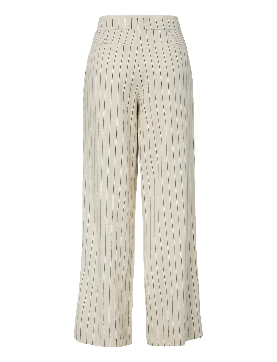 YAS - YASLINURA MW LINEN BLEND PANT - leinenhosen - pristine - 2