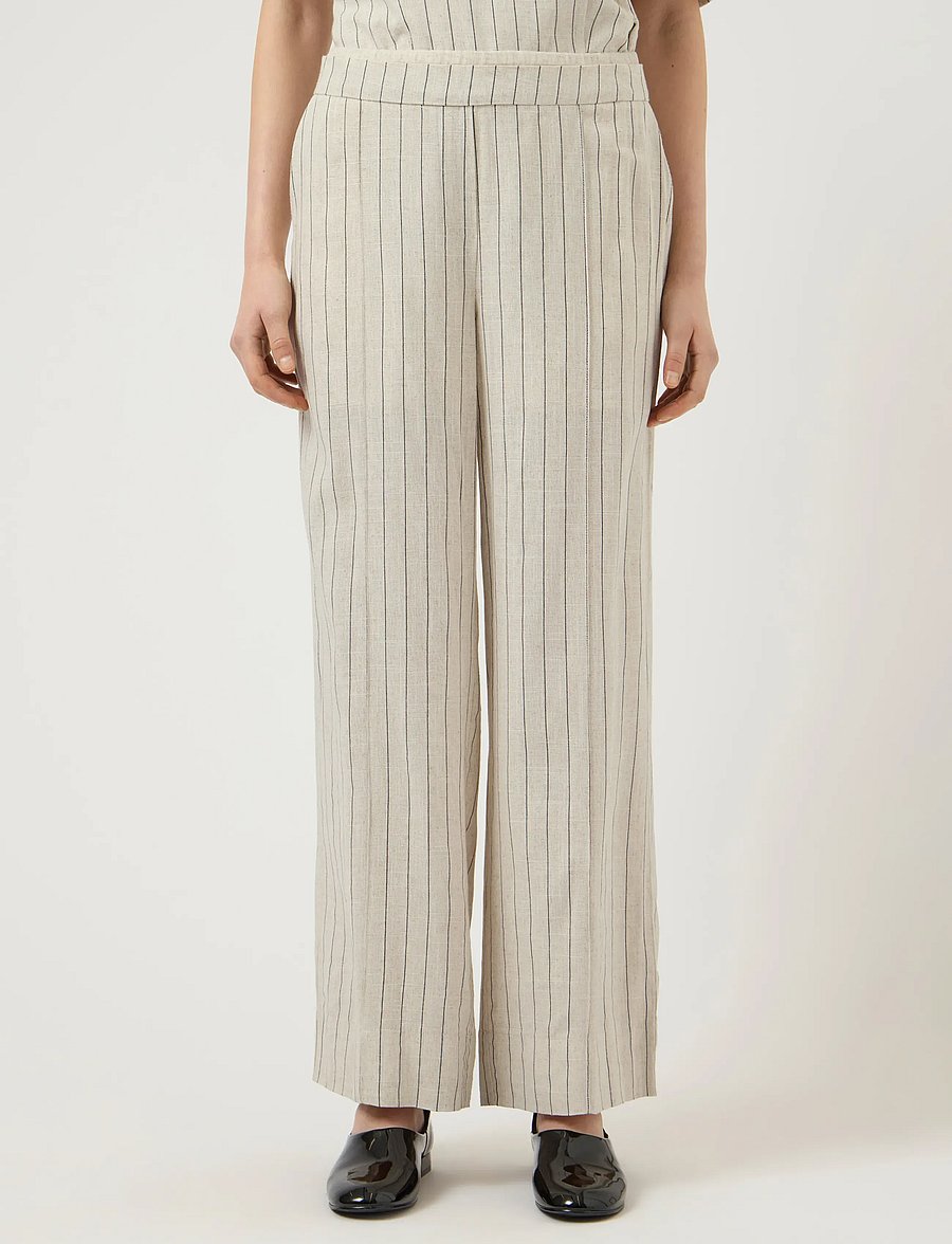 YAS - YASLINURA MW LINEN BLEND PANT - leinenhosen - pristine - 0