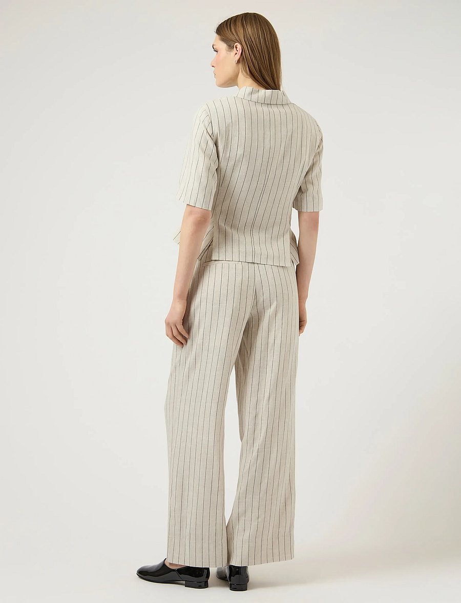 YAS - YASLINURA MW LINEN BLEND PANT - leinenhosen - pristine - 3