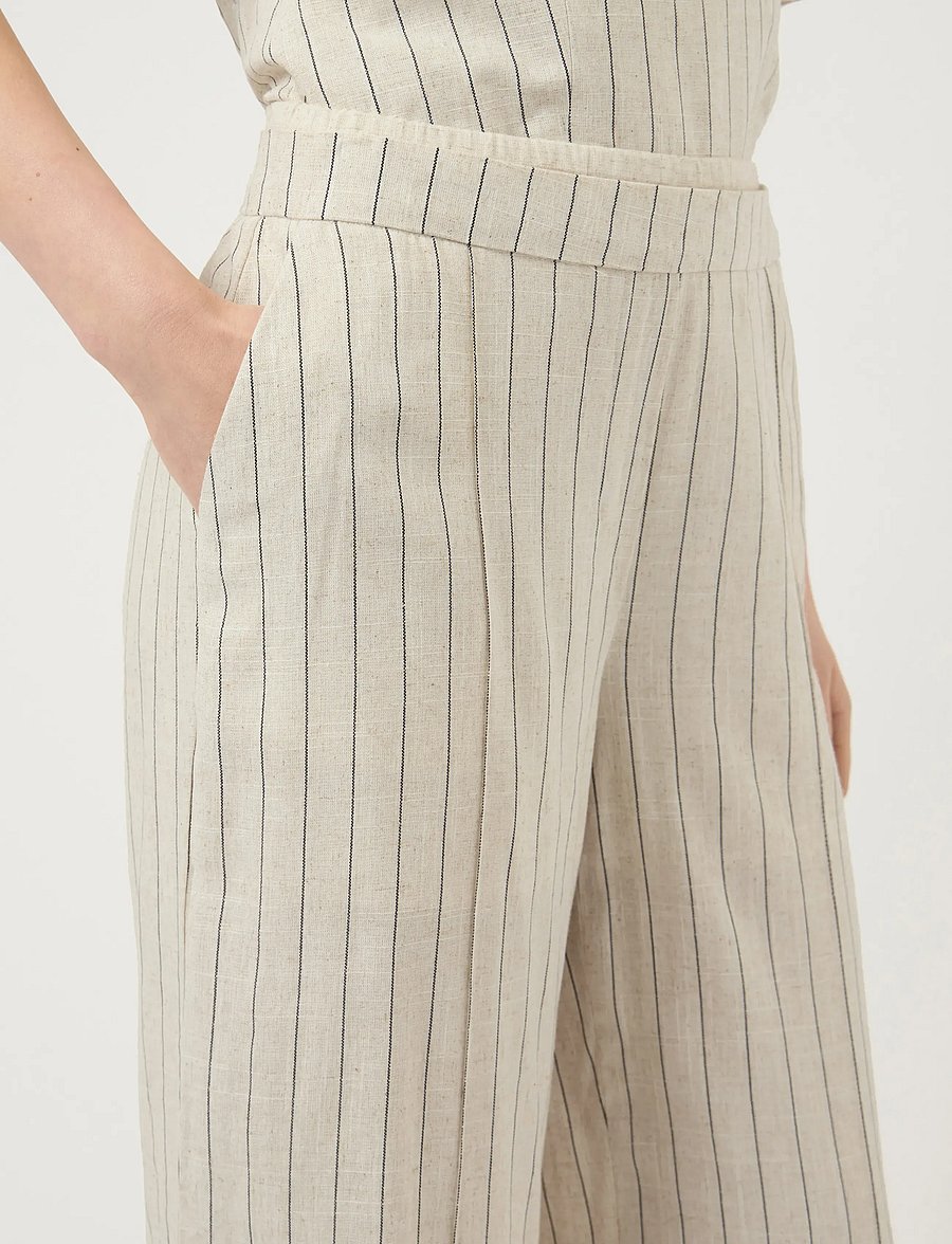YAS - YASLINURA MW LINEN BLEND PANT - leinenhosen - pristine - 5