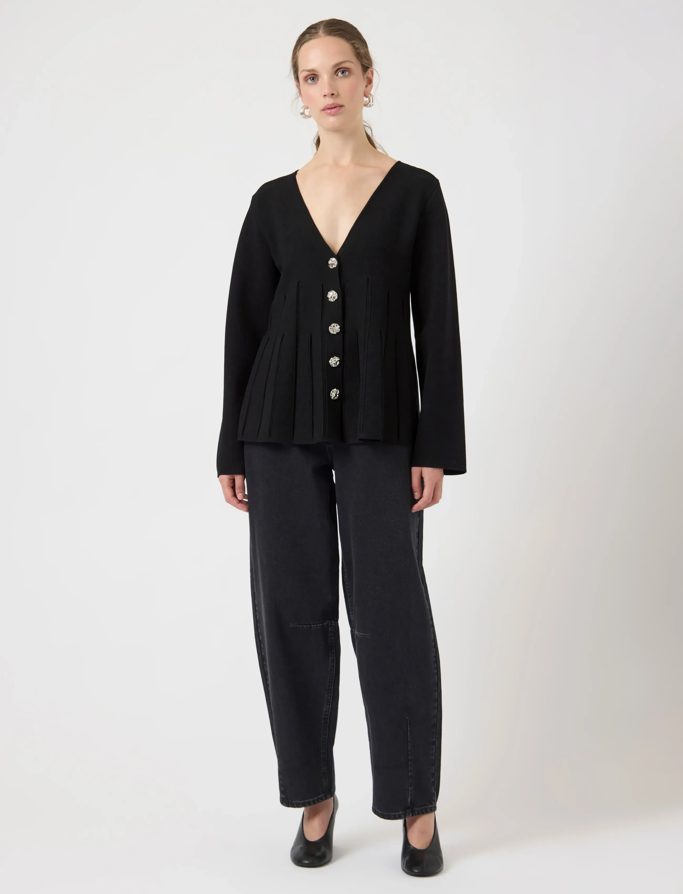 YAS - YASMIKLA LS KNIT CARDIGAN S. NOOS - cardigans - black - 4