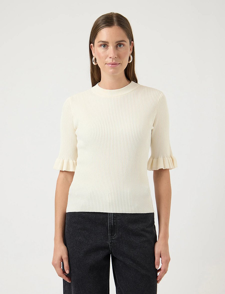 YAS - YASMIKLA SS KNIT TOP S. NOOS - pullover - pristine - 0