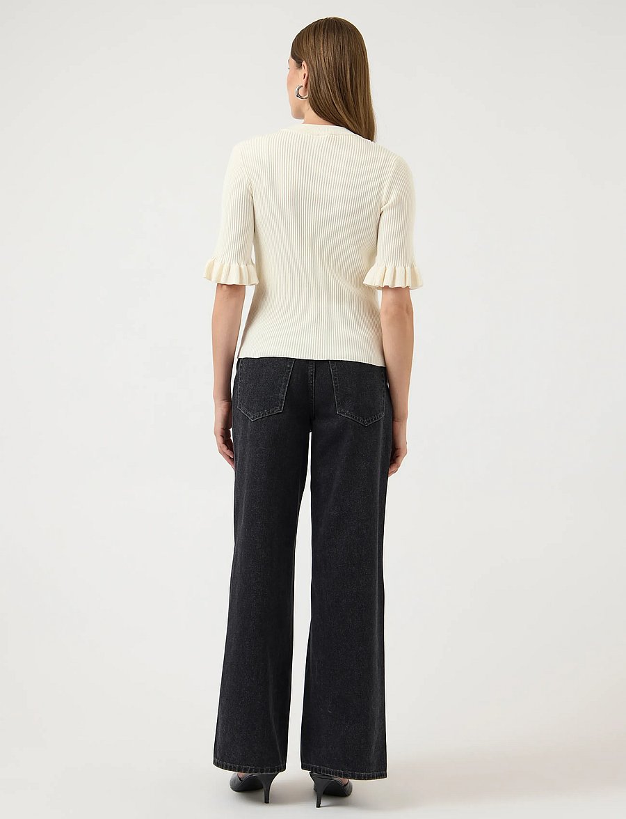 YAS - YASMIKLA SS KNIT TOP S. NOOS - pullover - pristine - 3