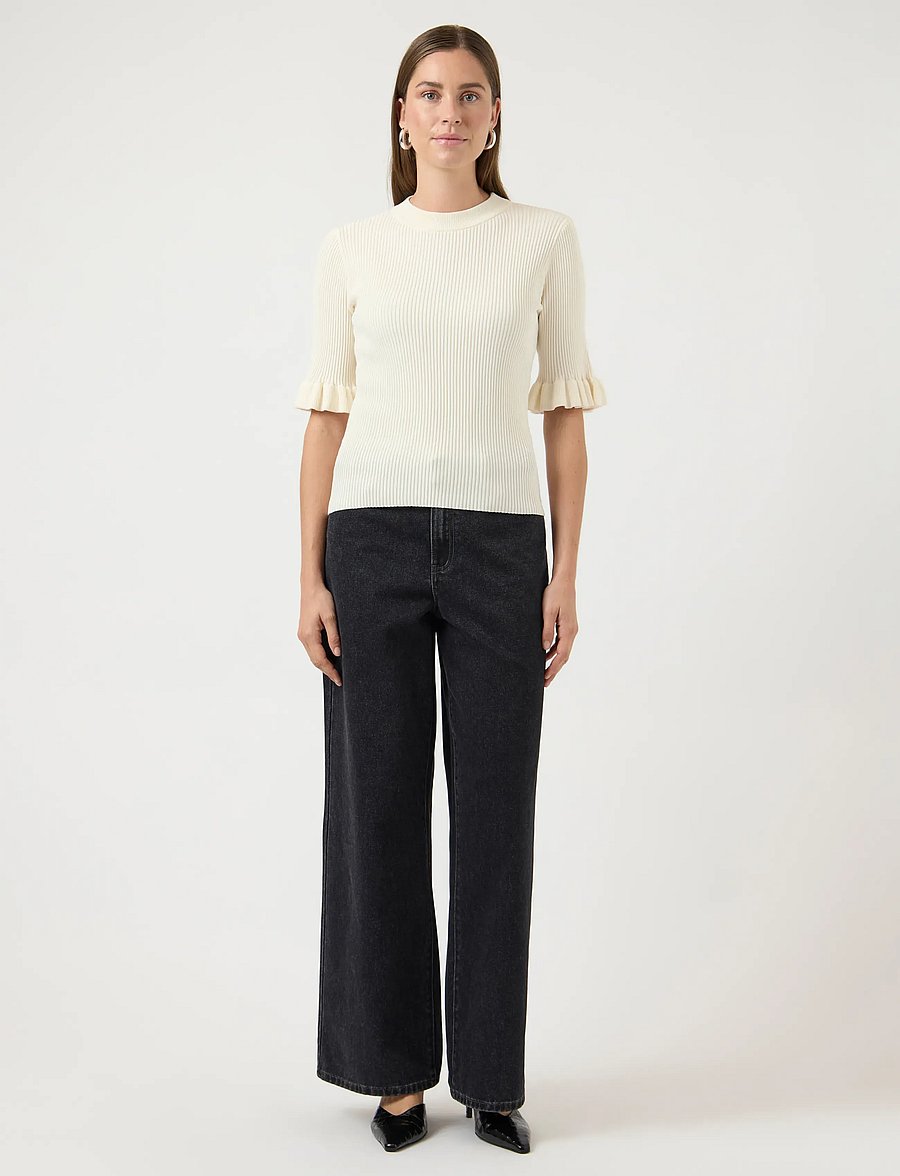 YAS - YASMIKLA SS KNIT TOP S. NOOS - pullover - pristine - 4