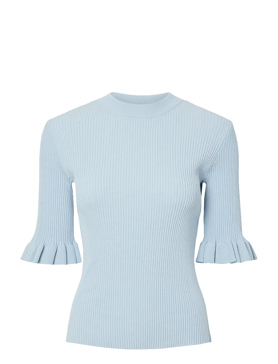 YAS - YASMIKLA SS KNIT TOP S. NOOS - striktrøjer - skyway - 1