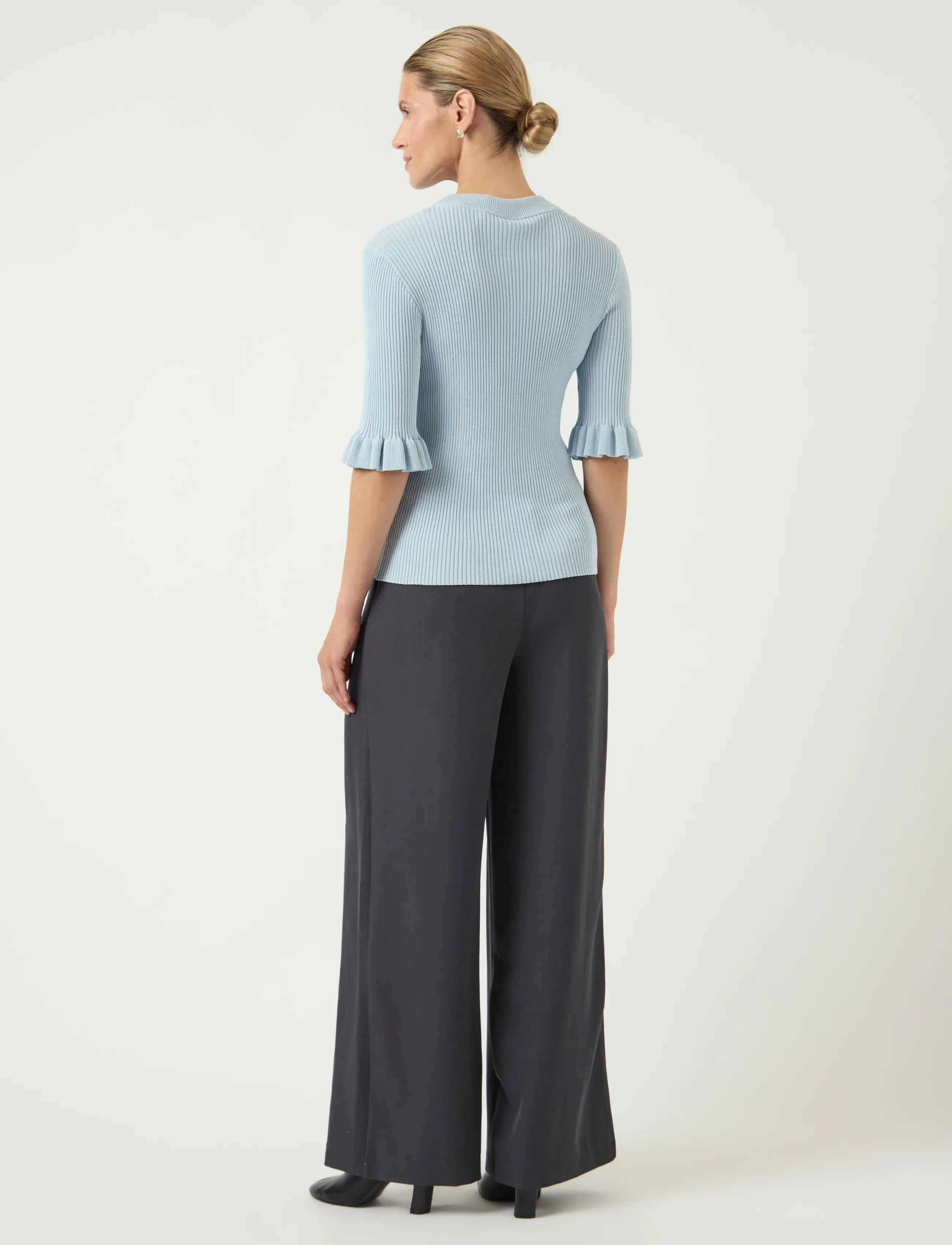 YAS - YASMIKLA SS KNIT TOP S. NOOS - stickade tröjor - skyway - 3