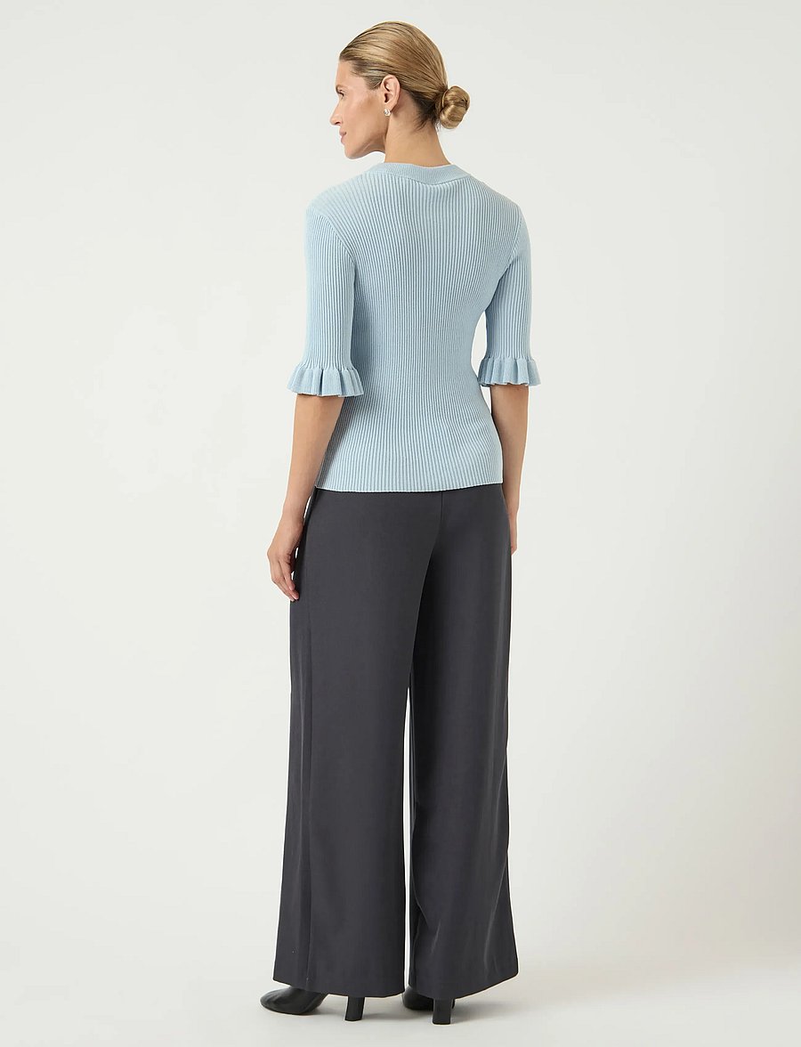 YAS - YASMIKLA SS KNIT TOP S. NOOS - striktrøjer - skyway - 3