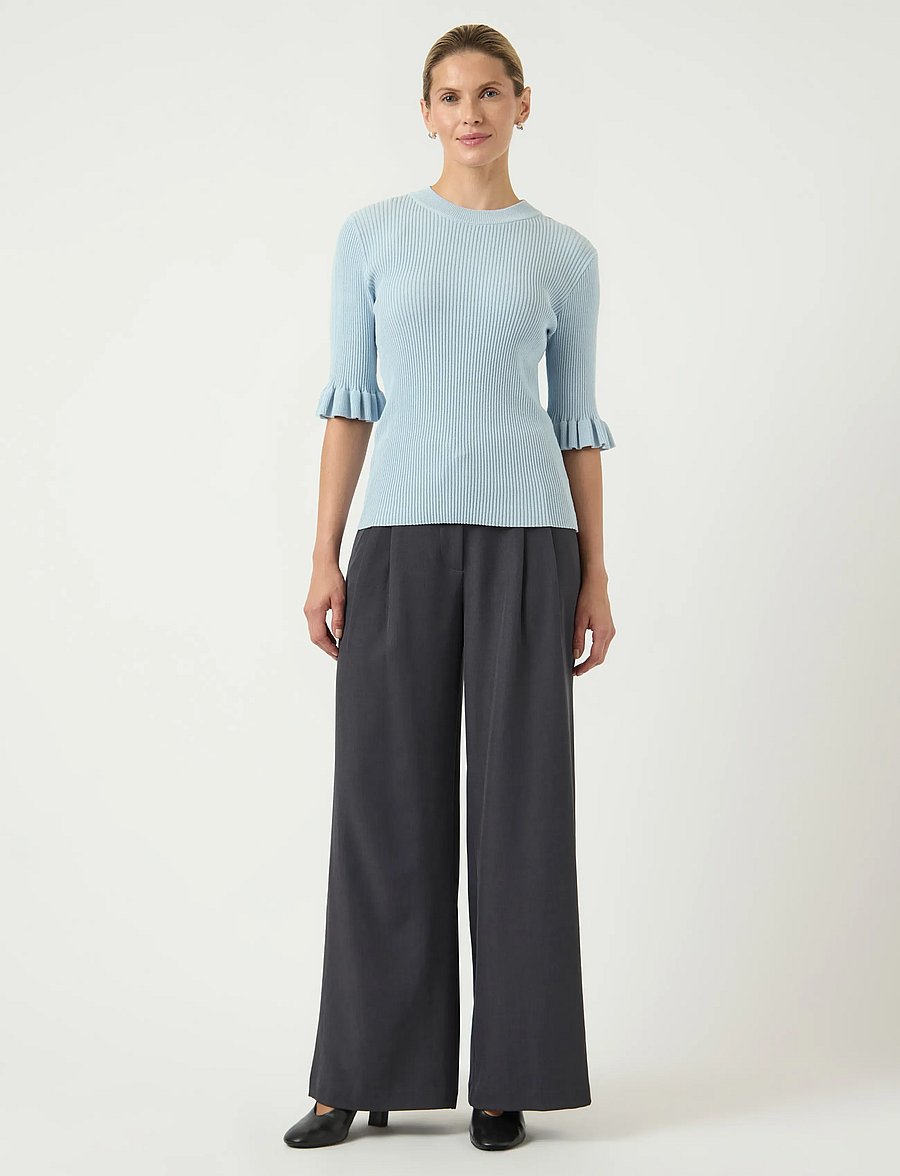YAS - YASMIKLA SS KNIT TOP S. NOOS - striktrøjer - skyway - 4