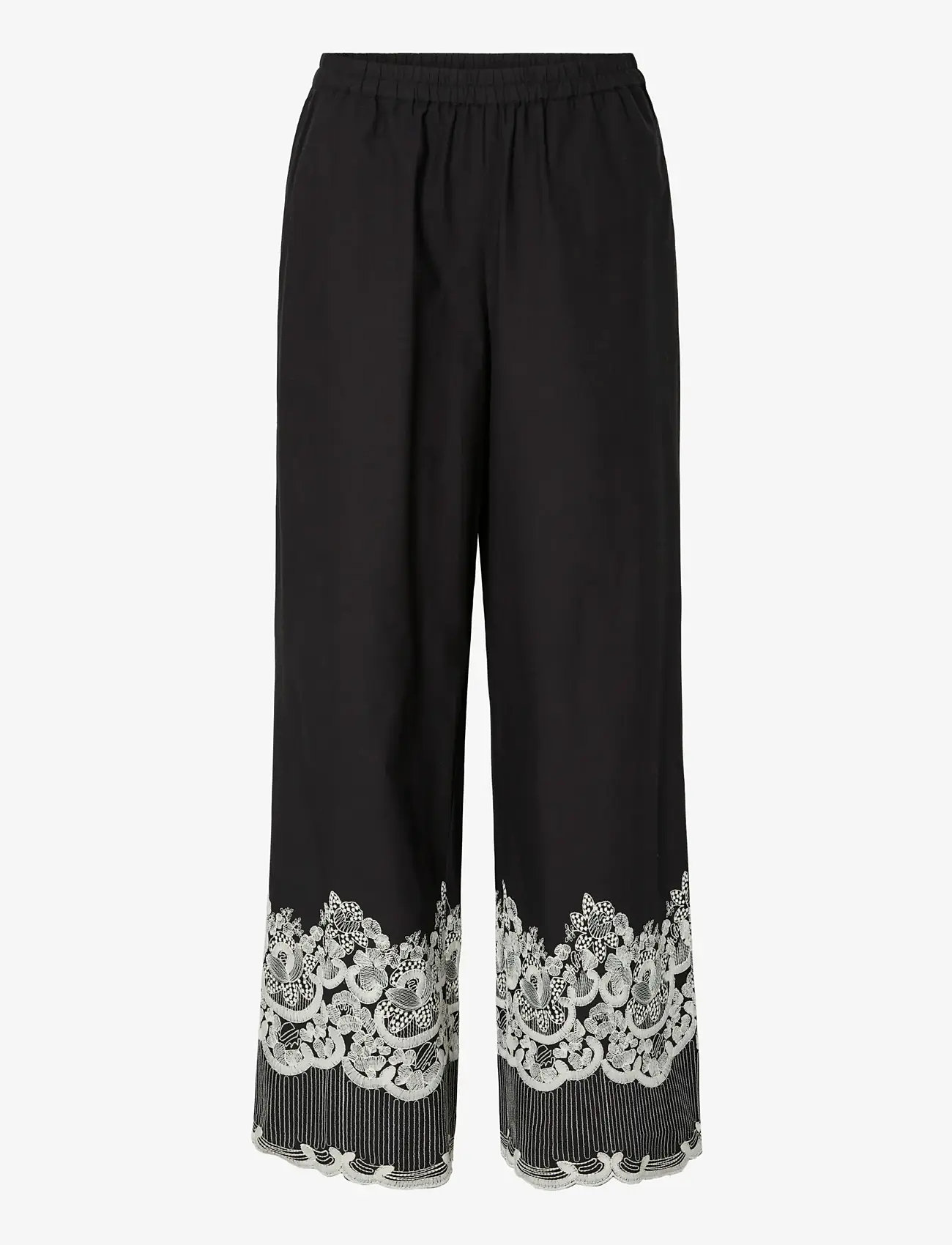 YAS - YASRAMI HW PANT S. - wide leg trousers - black - 0