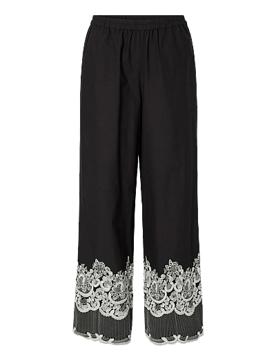 YAS YASRAMI HW PANT S. - Byxor - BLACK / black