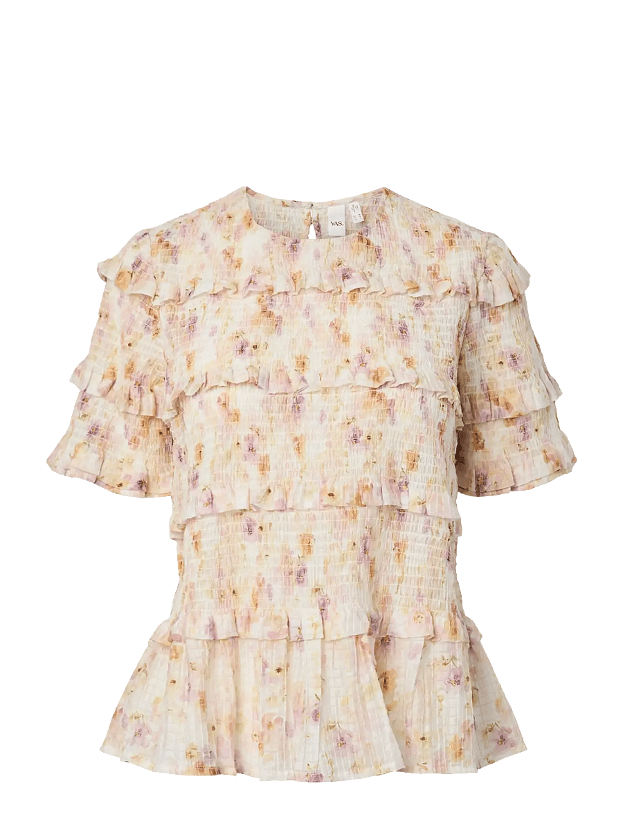 YAS - YASMIMMI 2/4 TOP - kurzärmelige blusen - pristine - 0