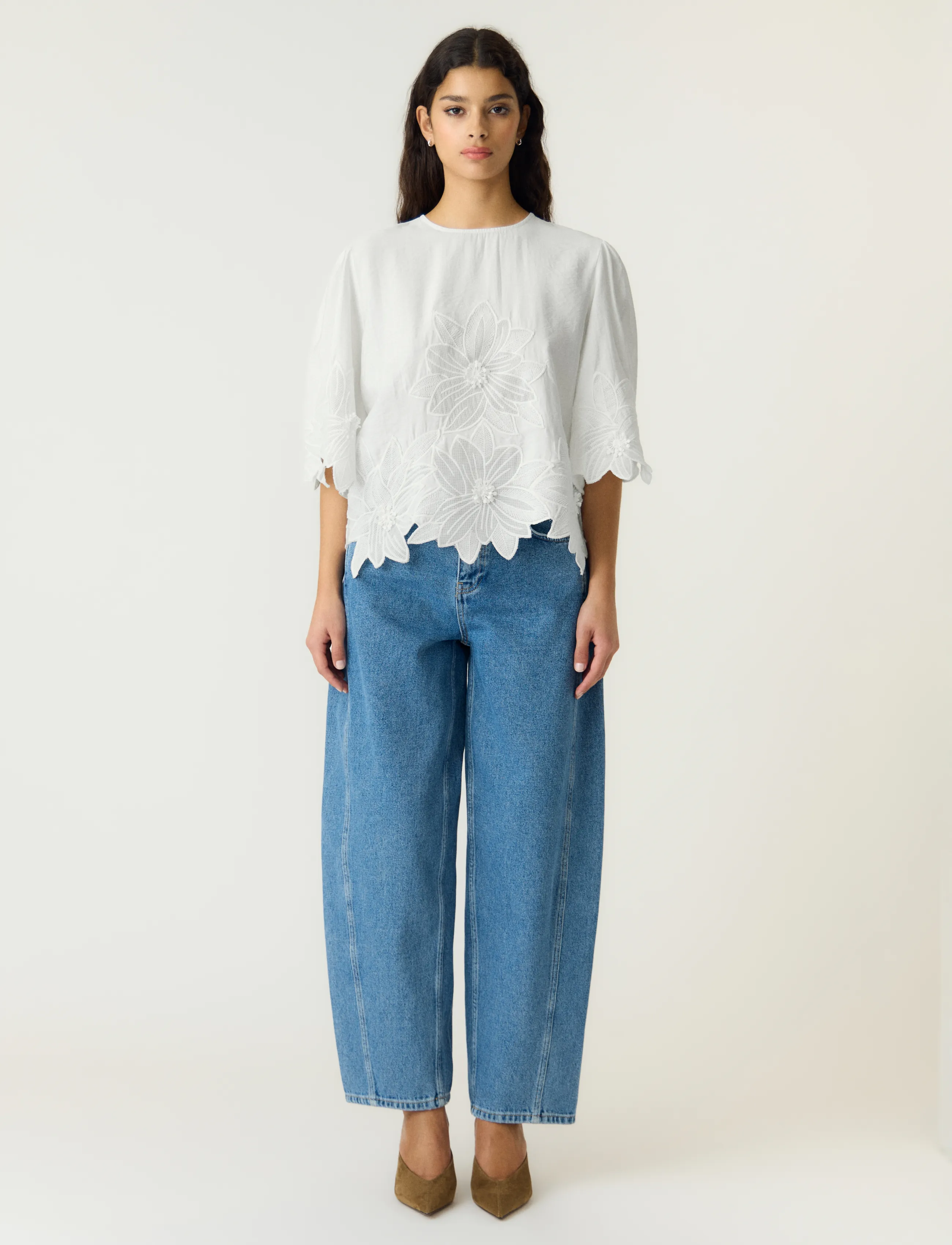 YAS - YASMORI 2/4 TOP - lühikeste varrukatega pluusid - star white - 4