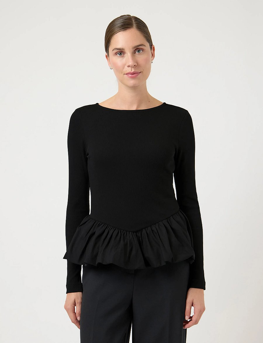YAS - YASFERA LS TOP - EX - langärmlige tops - black - 0