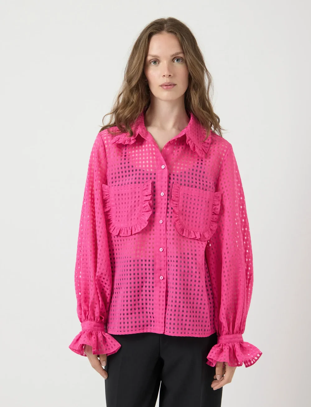 YAS - YASFELINE LS SHIRT NEW S. - D2D - langærmede skjorter - rose violet - 0