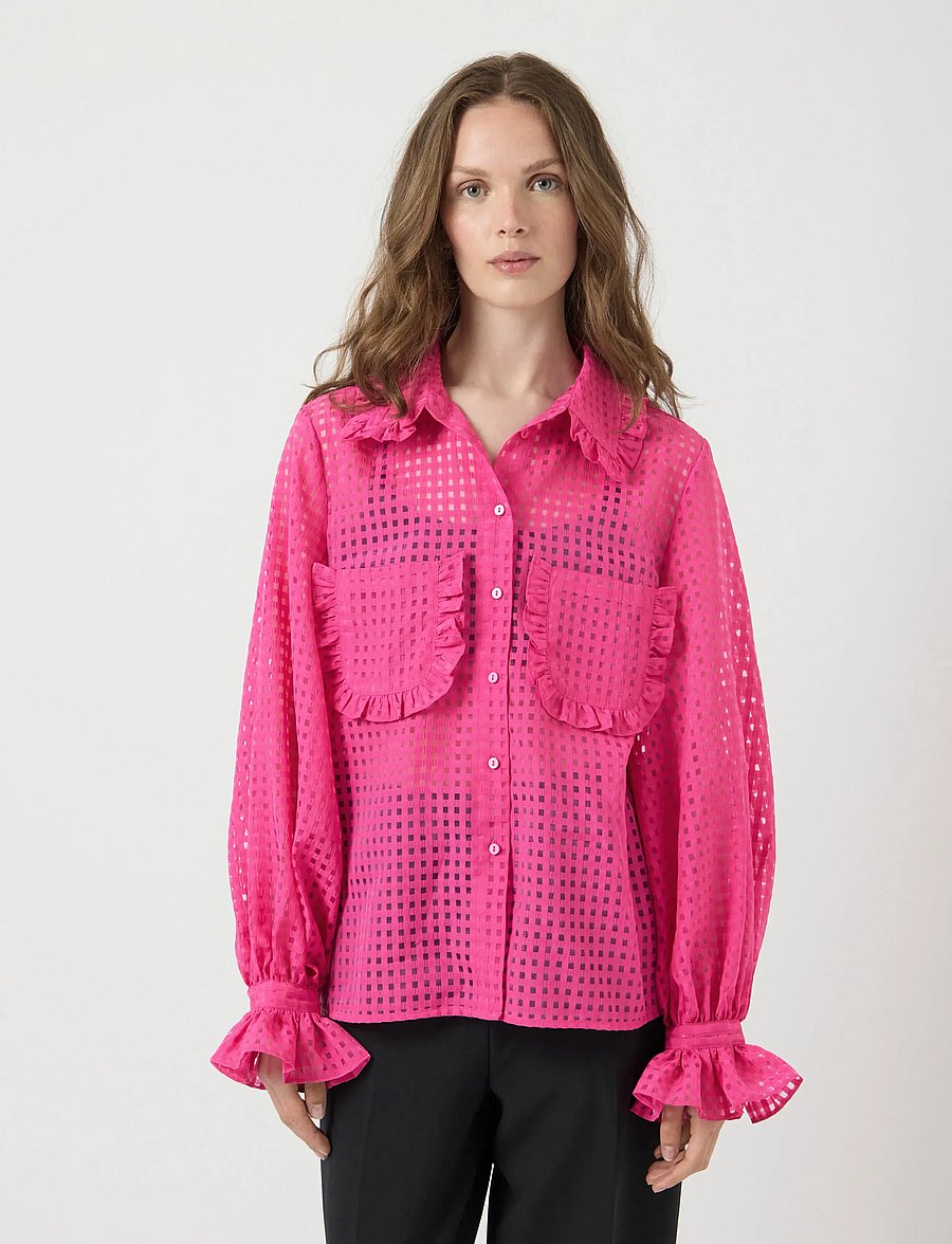 YAS - YASFELINE LS SHIRT NEW S. - D2D - pikkade varrukatega särgid - rose violet - 0