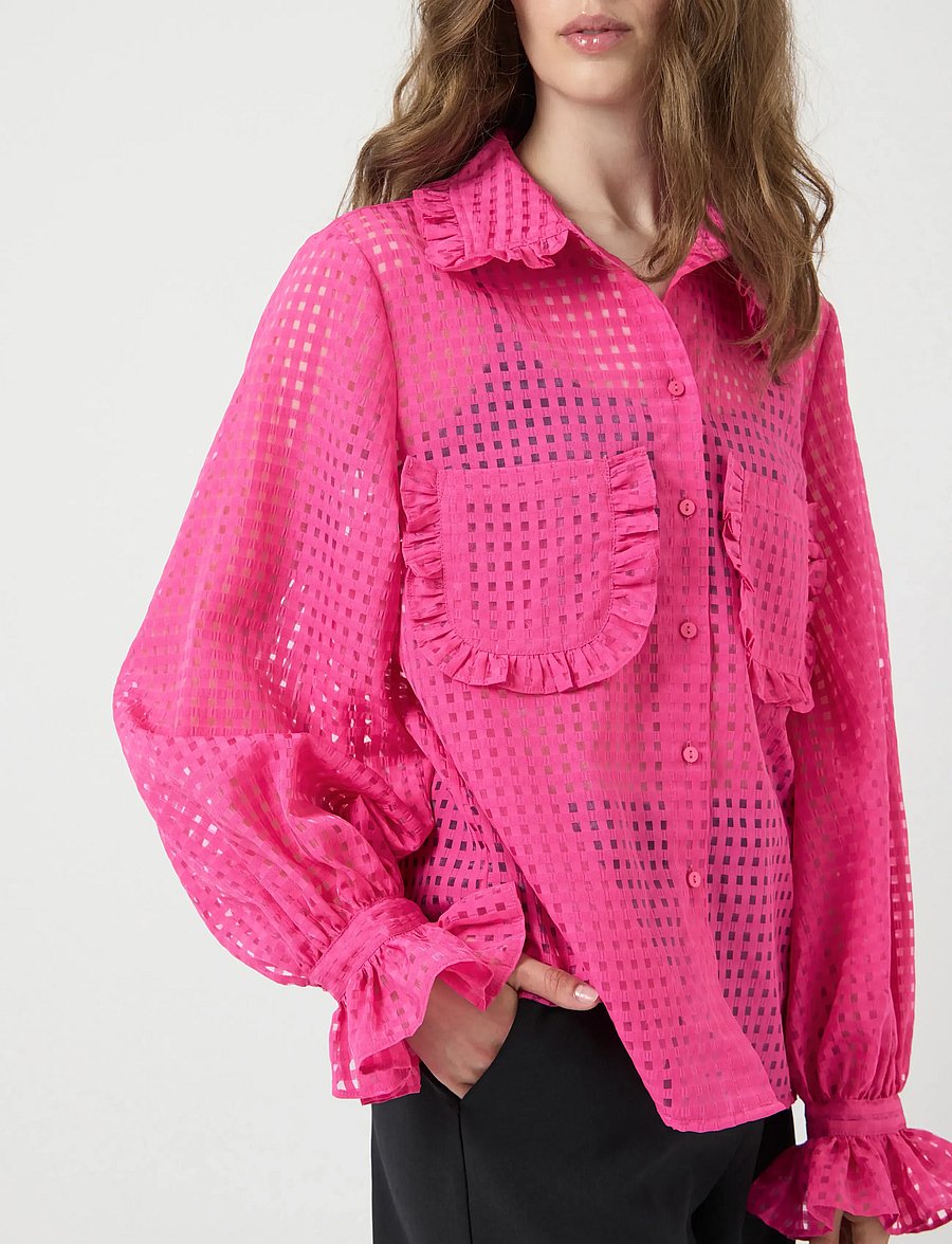 YAS - YASFELINE LS SHIRT NEW S. - D2D - pikkade varrukatega särgid - rose violet - 5