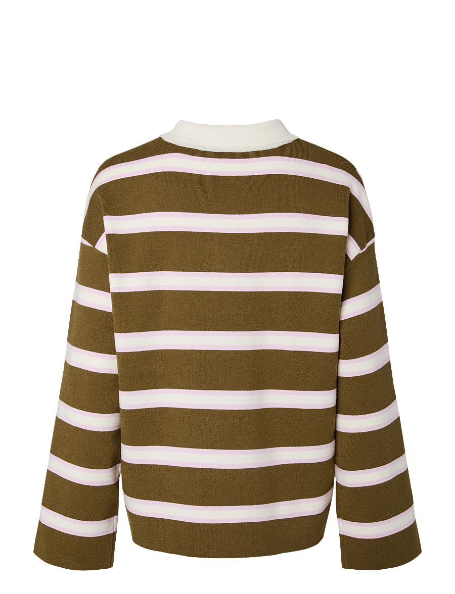 YAS - YASISABELL LS POLO KNIT PULLOVER S. NOOS - stickade tröjor - fir green - 2