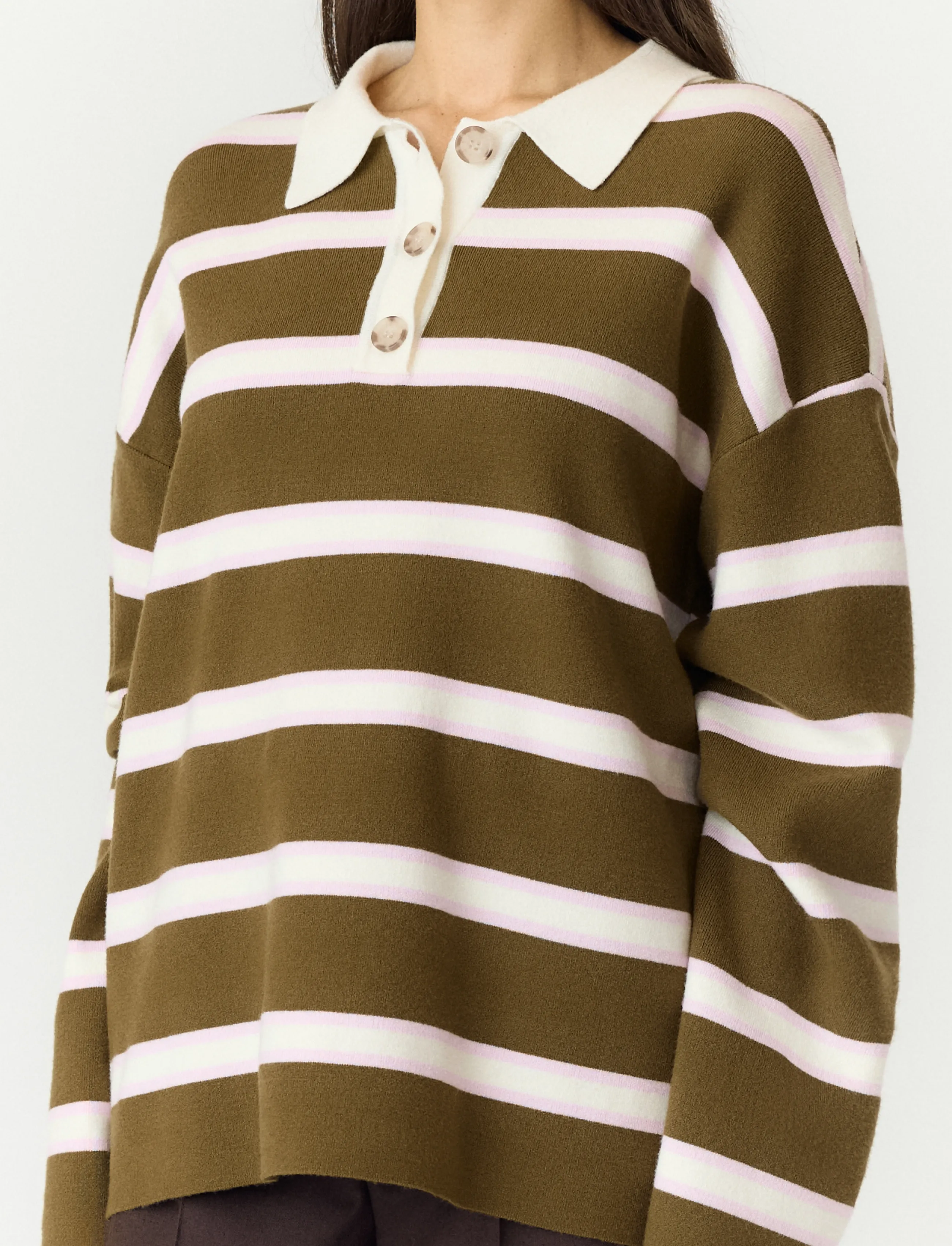 YAS Yasisabell Ls Polo Knit Pullover S. Noos polotröjor dam – bild 6