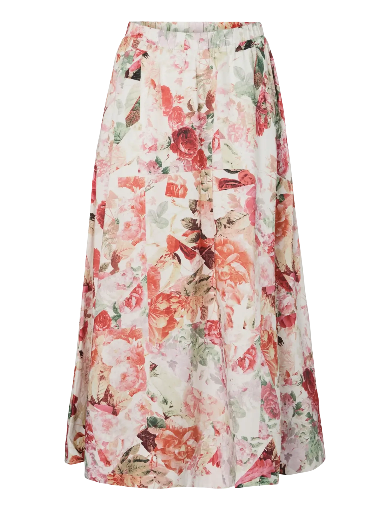 YAS YASROSALLA HW LONG SKIRT S. - Tøj - PRISTINE / cream