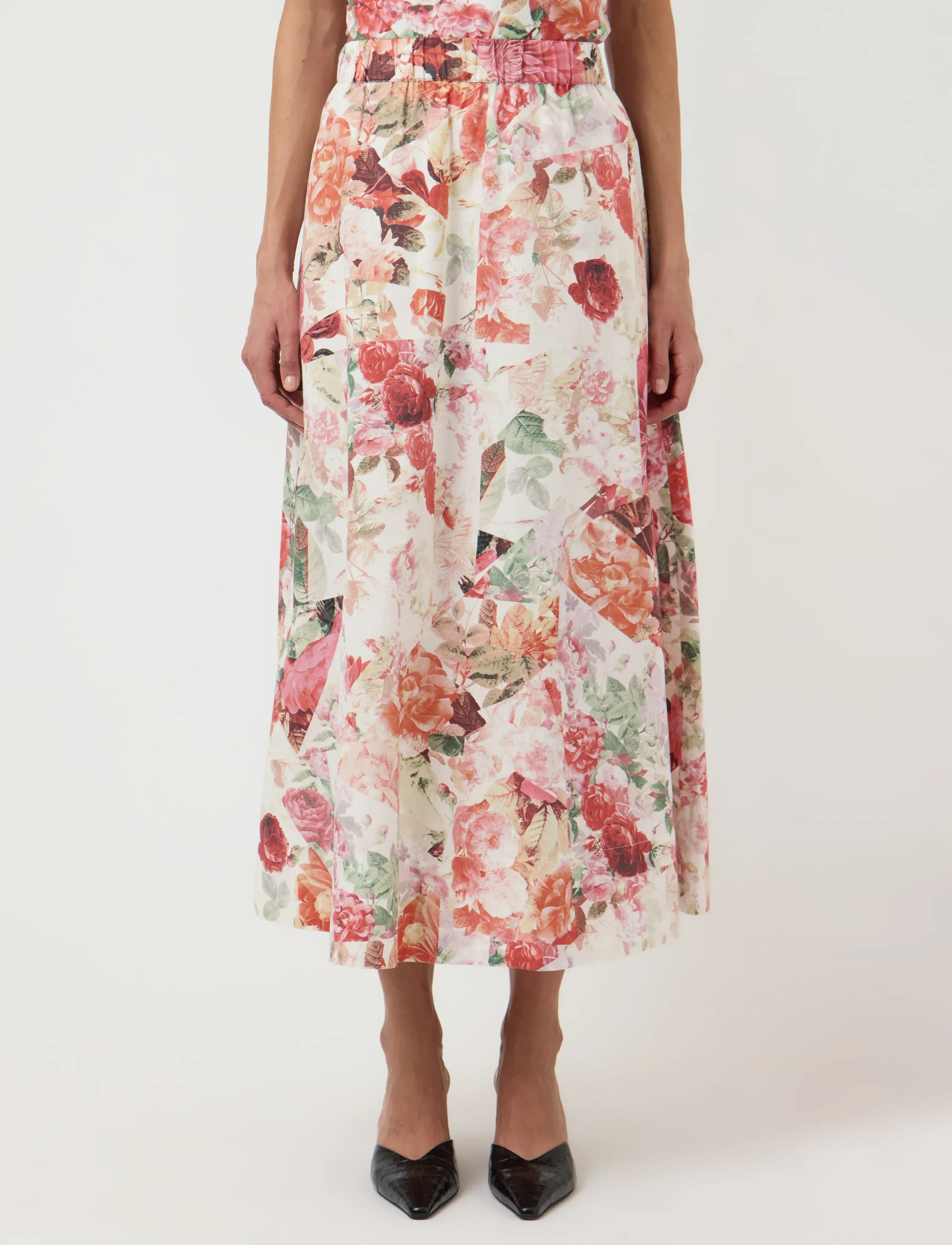 YAS YASROSALLA HW LONG SKIRT S. - Maxi nederdele - PRISTINE / cream