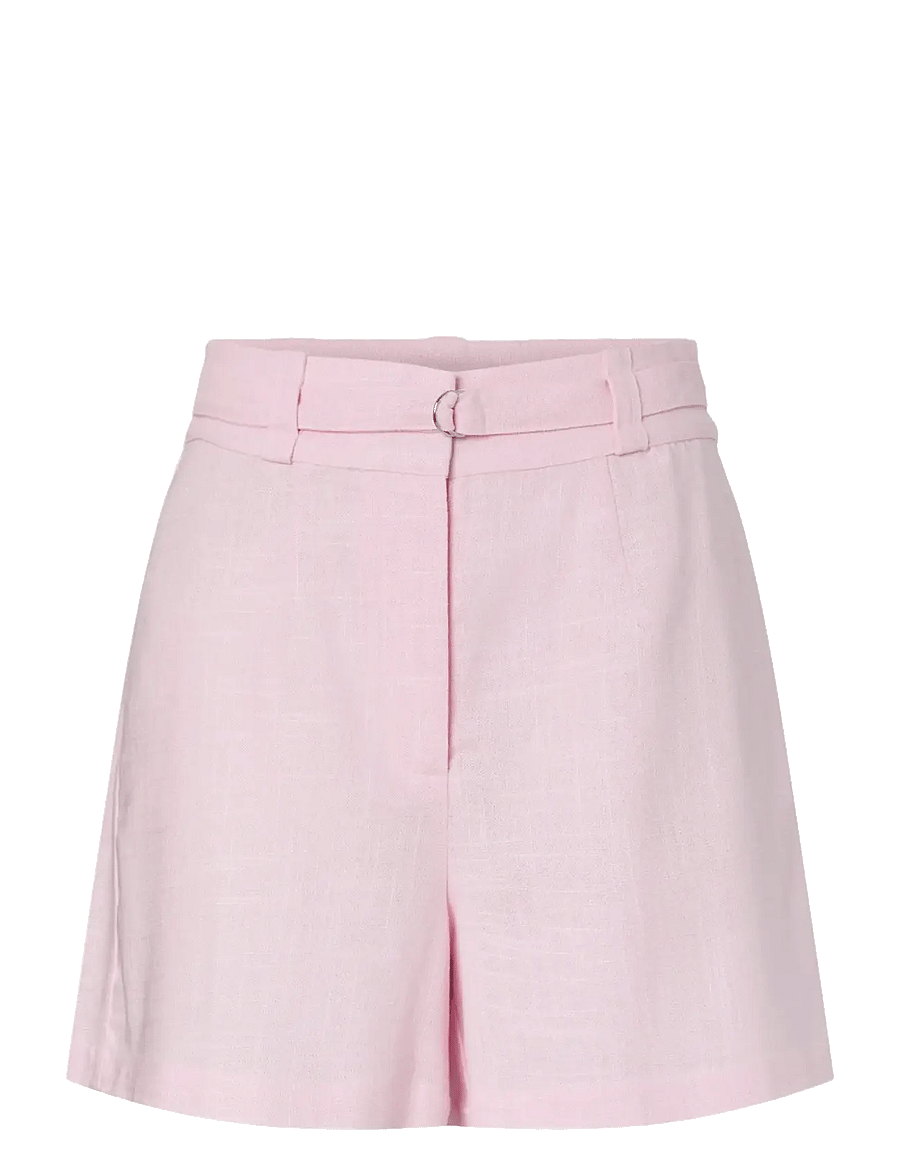 YAS - YASAGANA HW LINEN BLEND MINI SHORTS S. - linnen shorts - pink lady - 1