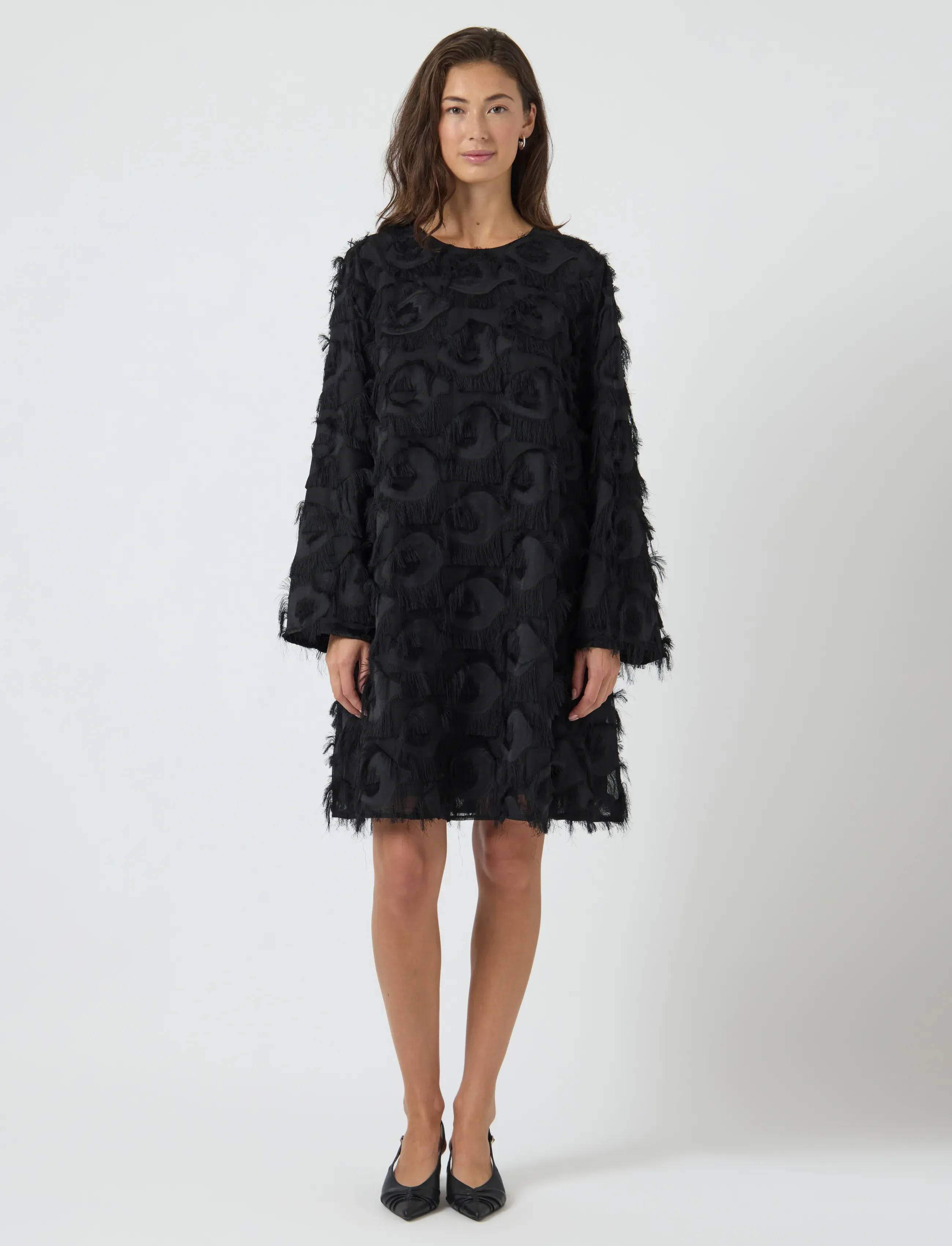 YAS Yasdio Ls Dress, 42, Black, Kjoler > Kort Kjole, Dame