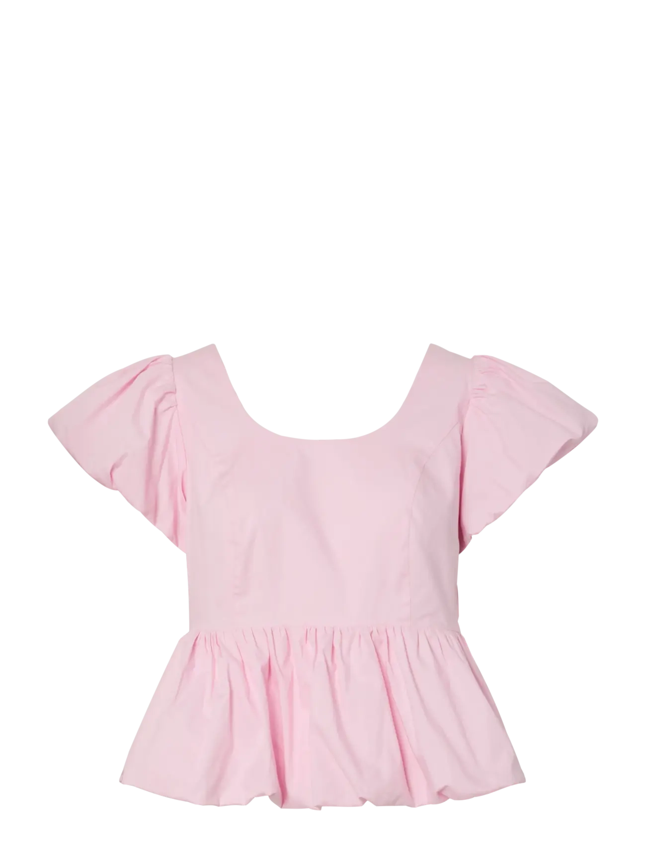 YAS YASNILLE SS BUBBLE HEM TOP - Blusen - PINK LADY / pink/rose