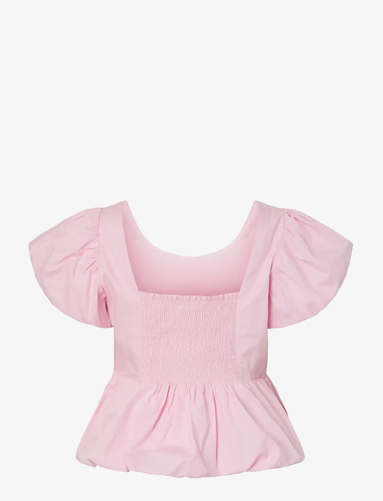 YAS - YASNILLE SS BUBBLE HEM TOP - short-sleeved blouses - pink lady - 2