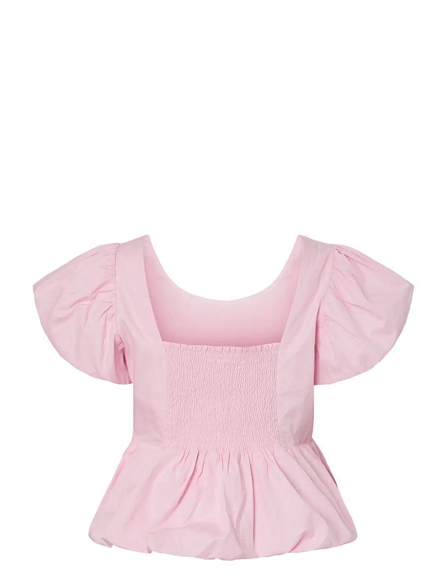 YAS - YASNILLE SS BUBBLE HEM TOP - kortärmade blusar - pink lady - 2