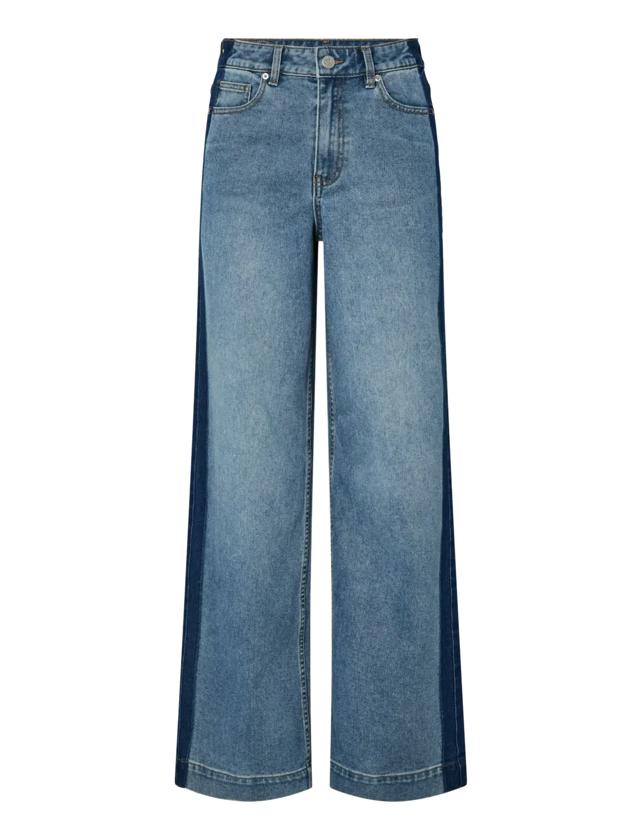 YAS YASPAMELA HW JEANS - D2D - Vida jeans - MEDIUM BLUE DENIM / blue
